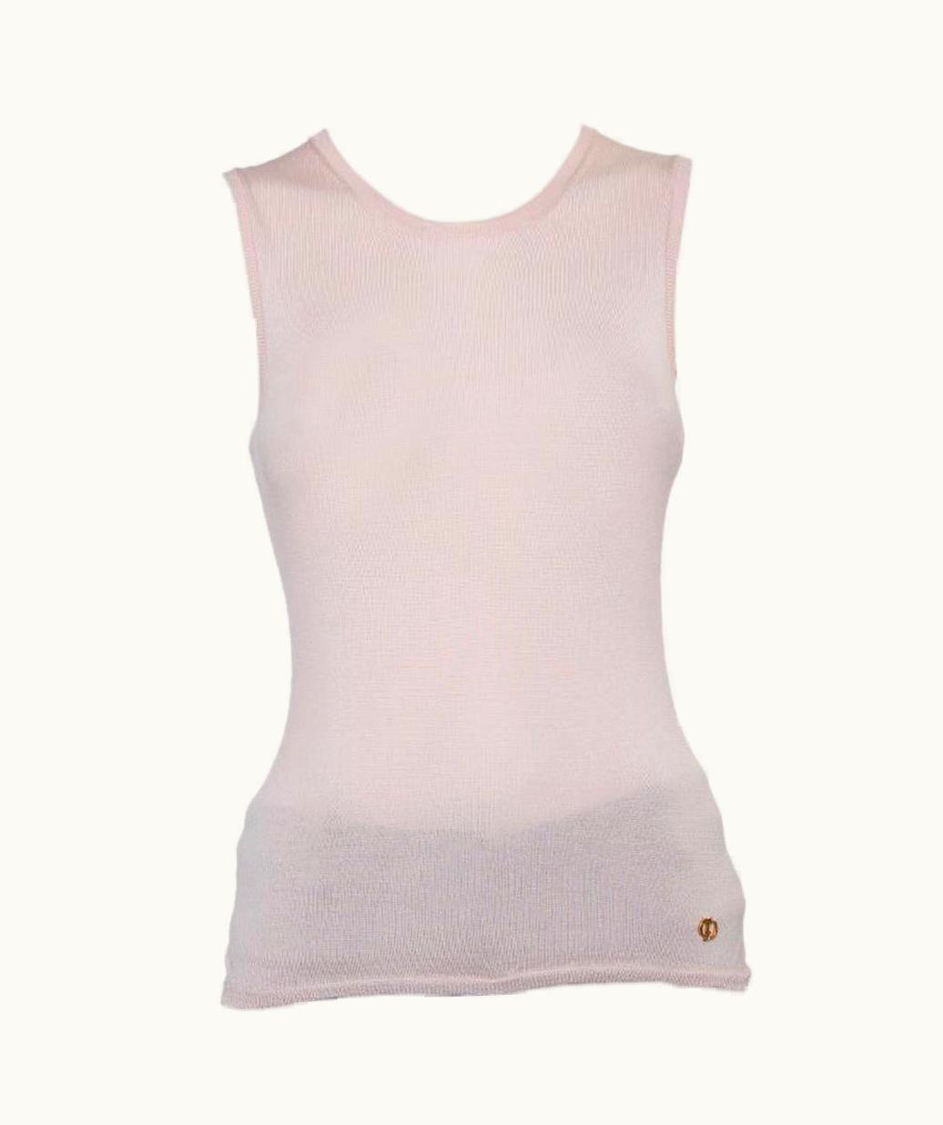 Dior Christian Dior Beige Cashmere & Silk Sleeveless Jumper