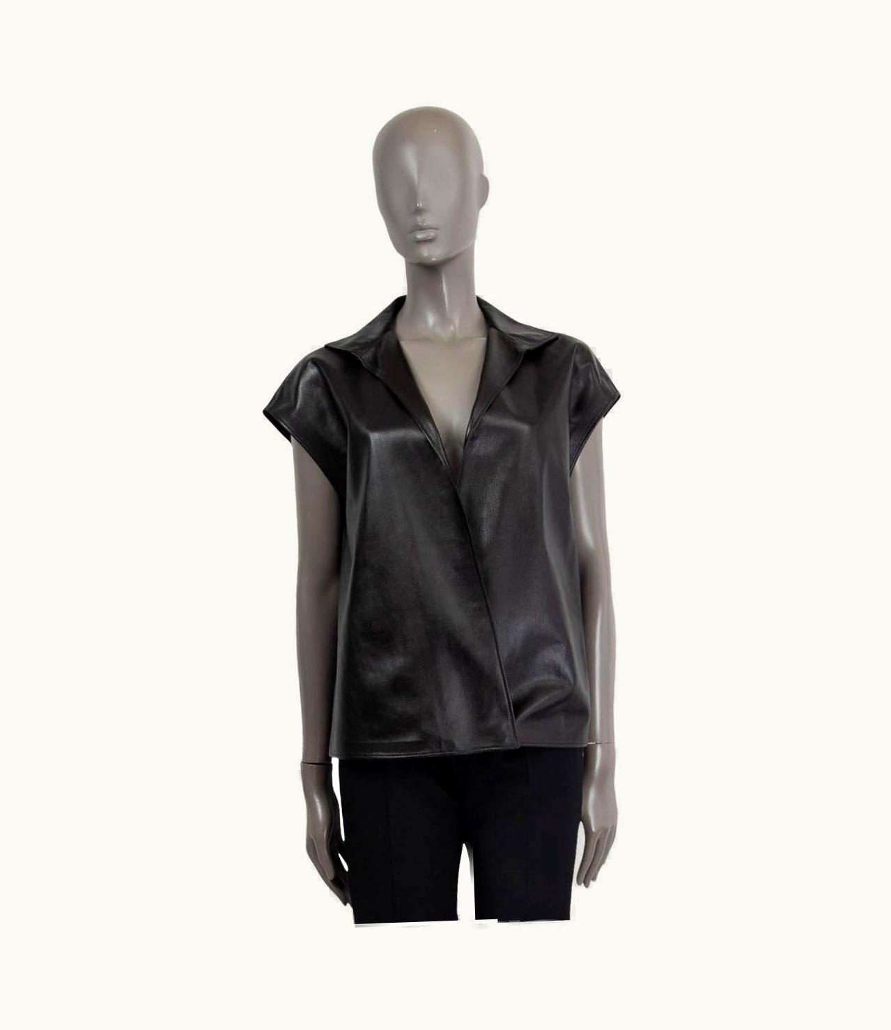Dior Christian Dior Black 2019 Leather Vest Blouse Shirt
