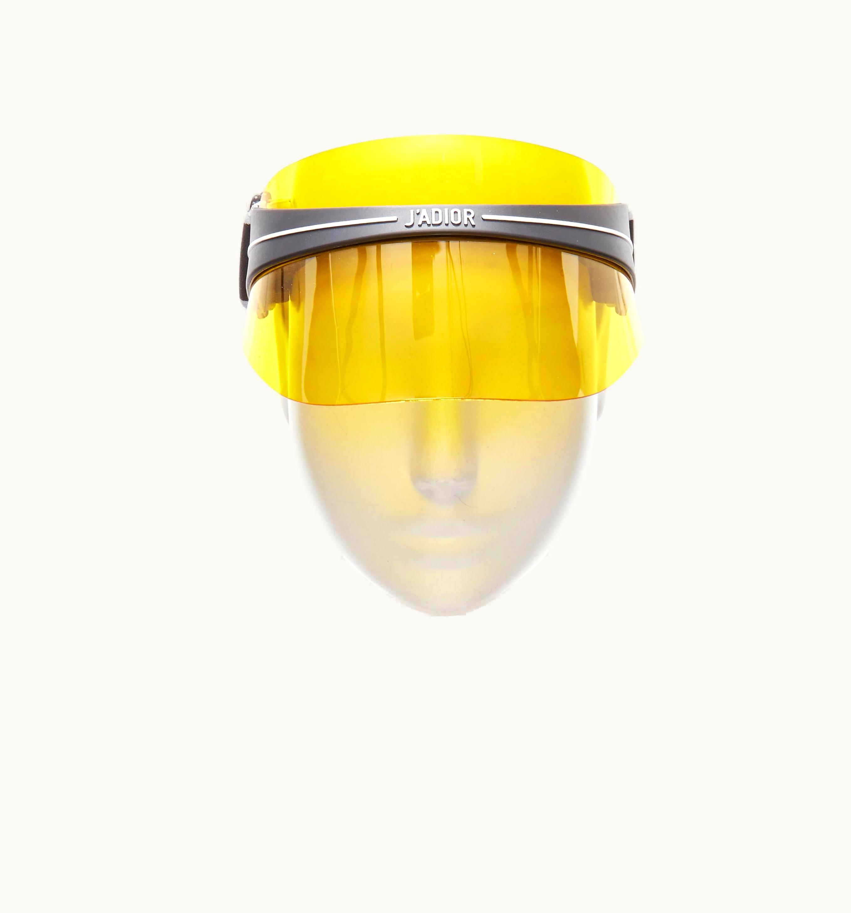 Dior Christian Dior DiorClub1 Signatire Yellow VIsor Shield Hat