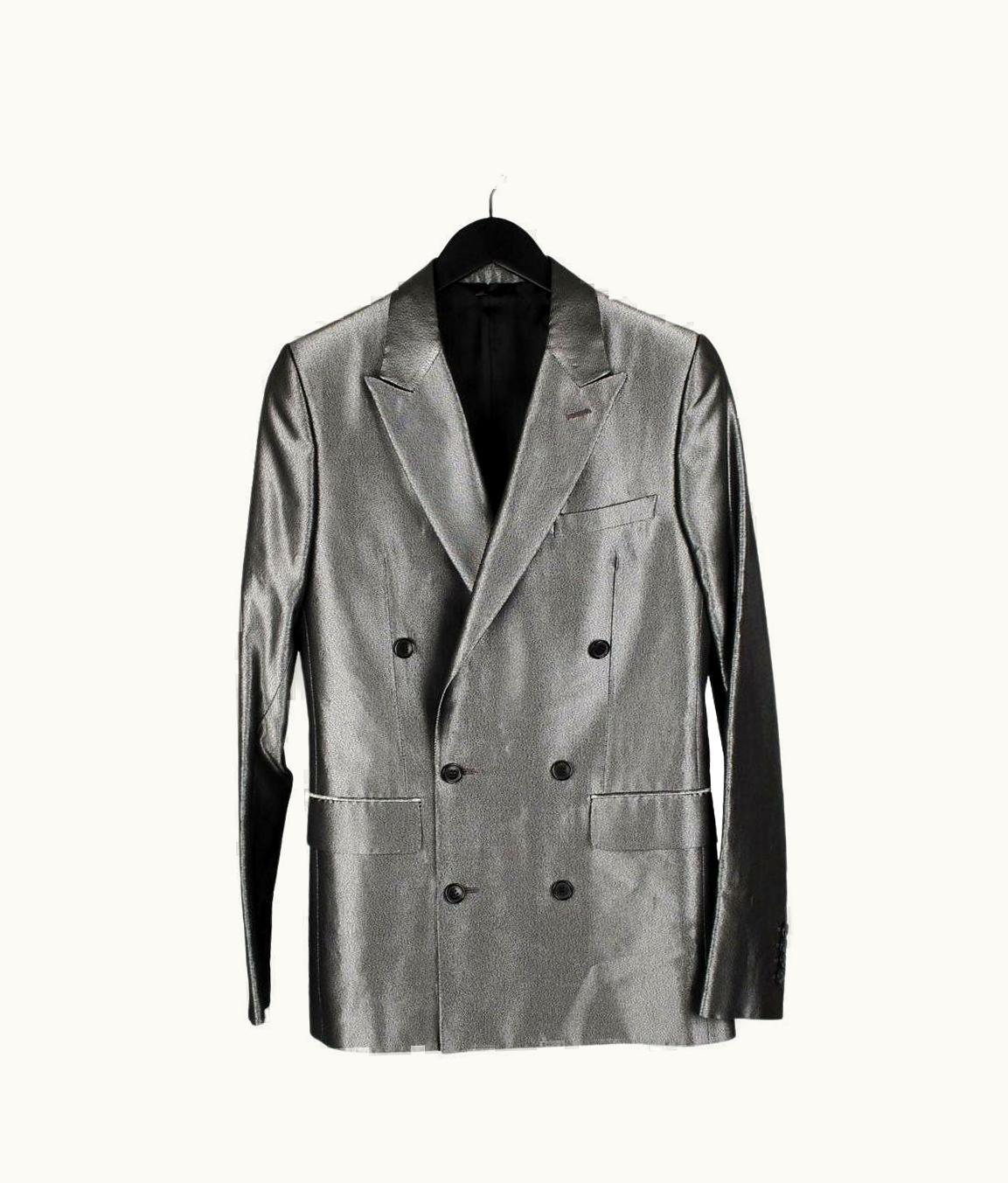 Dior Dior Homme S/S Strip Collection Hedi Slimane Shiny Silver Men Blazer