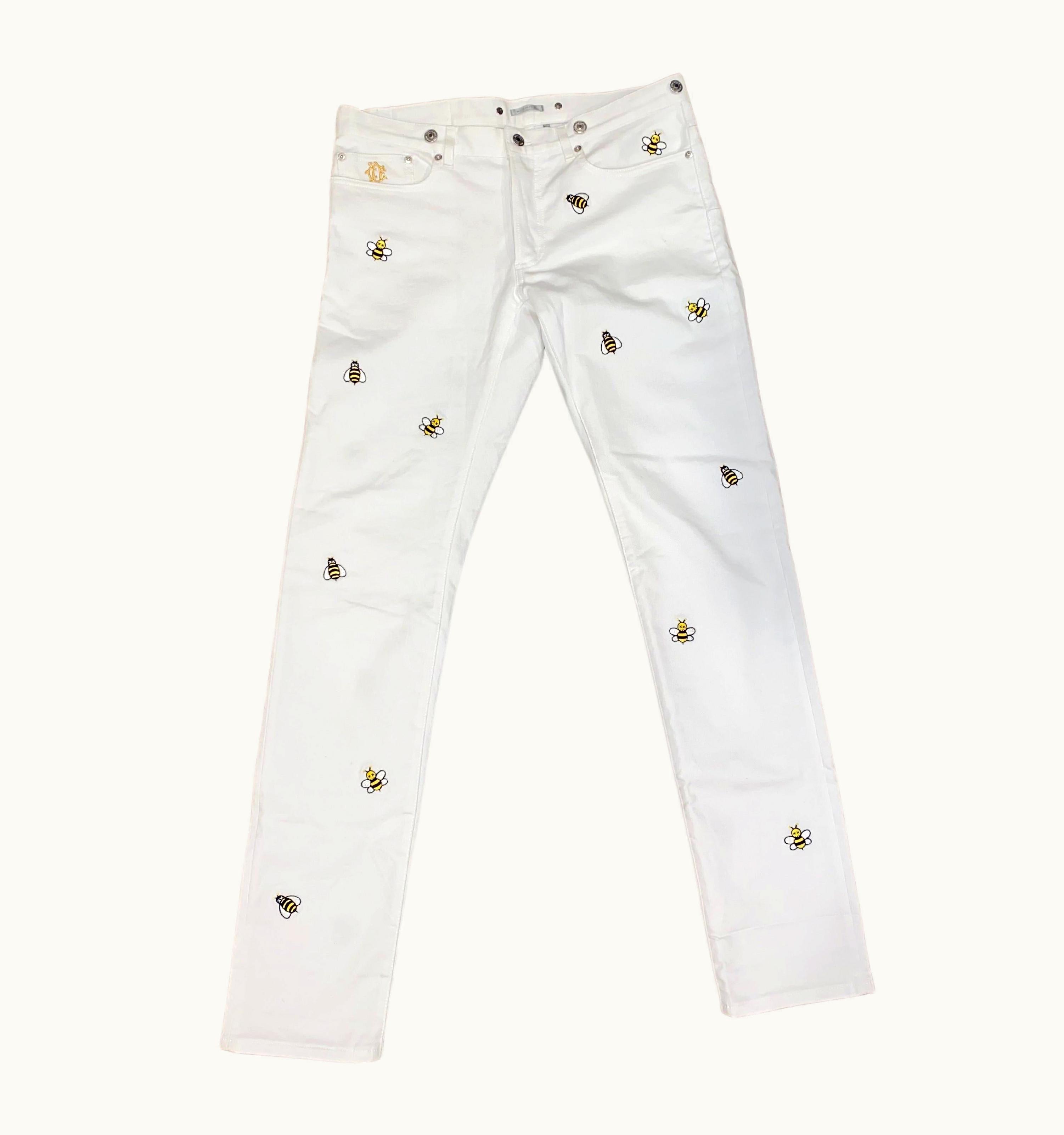 Dior Rare Dior Kaws White Denim Jeans Pants