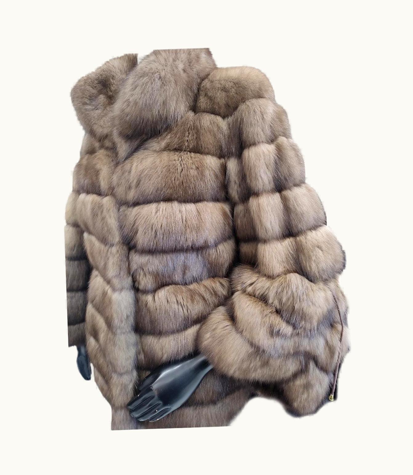 Dior Brand Christian Dior Sobol Tortora Russian Sable Fur Jacket