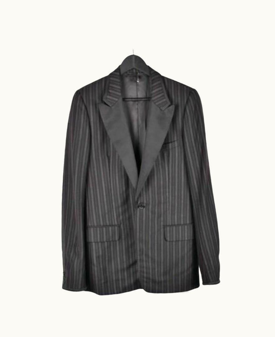 Dior Dior Homme AW06 Men Striped Tuxedo Jacket Blazer