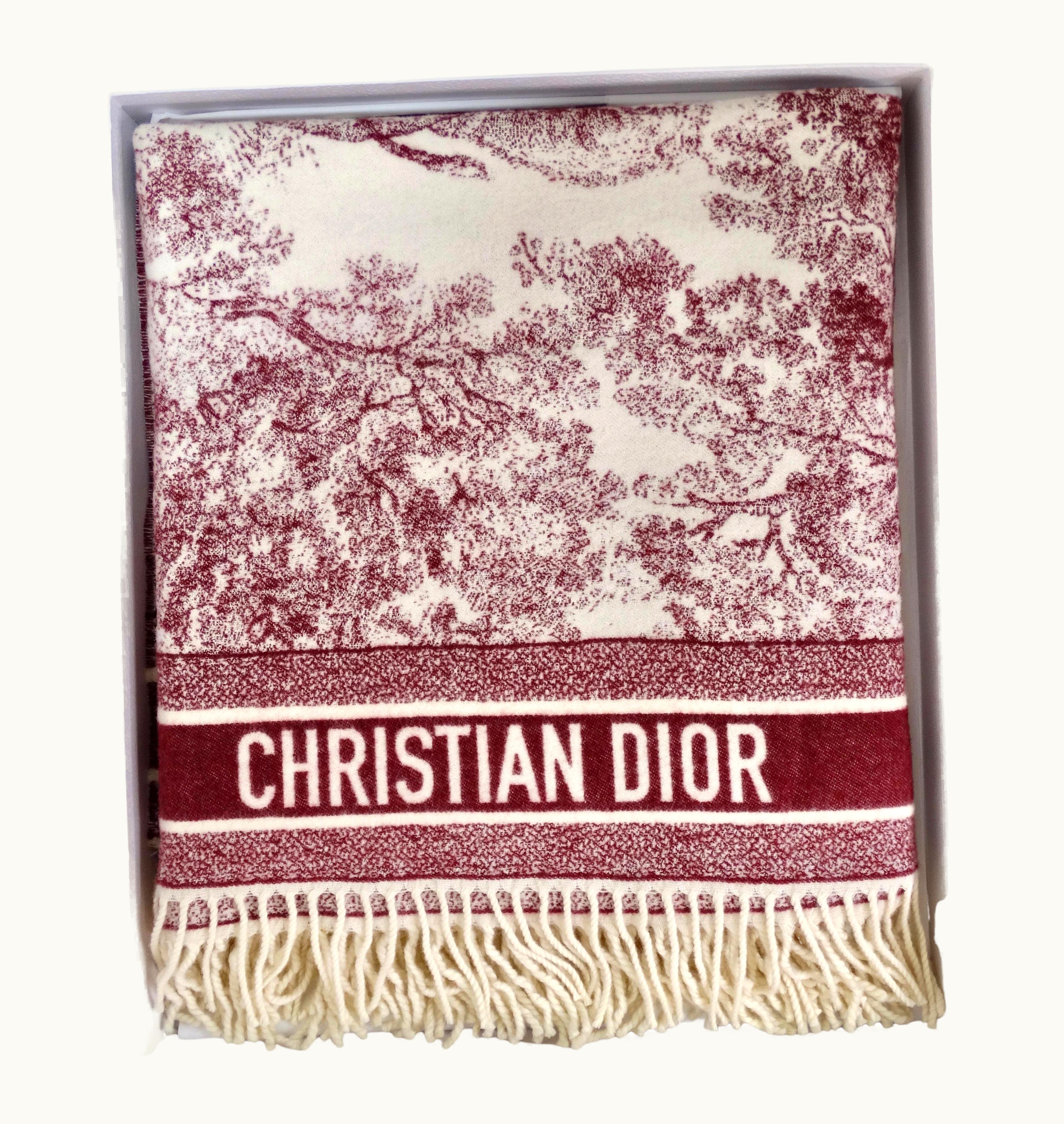 Dior Christian Dior 2019 Cruise Toile De Jouy Throw Blanket