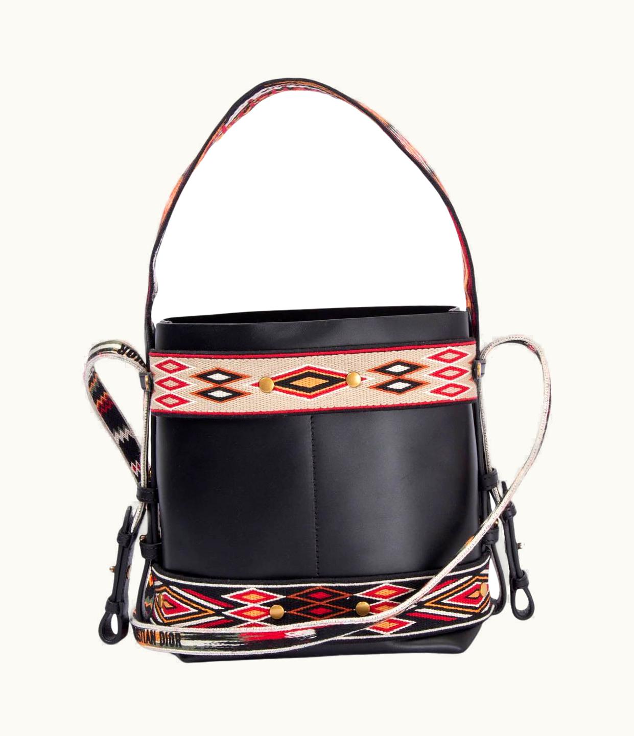 Dior Christian Dior Black Leather 2019 Diorodeo Small Hobo Shoulder Bag