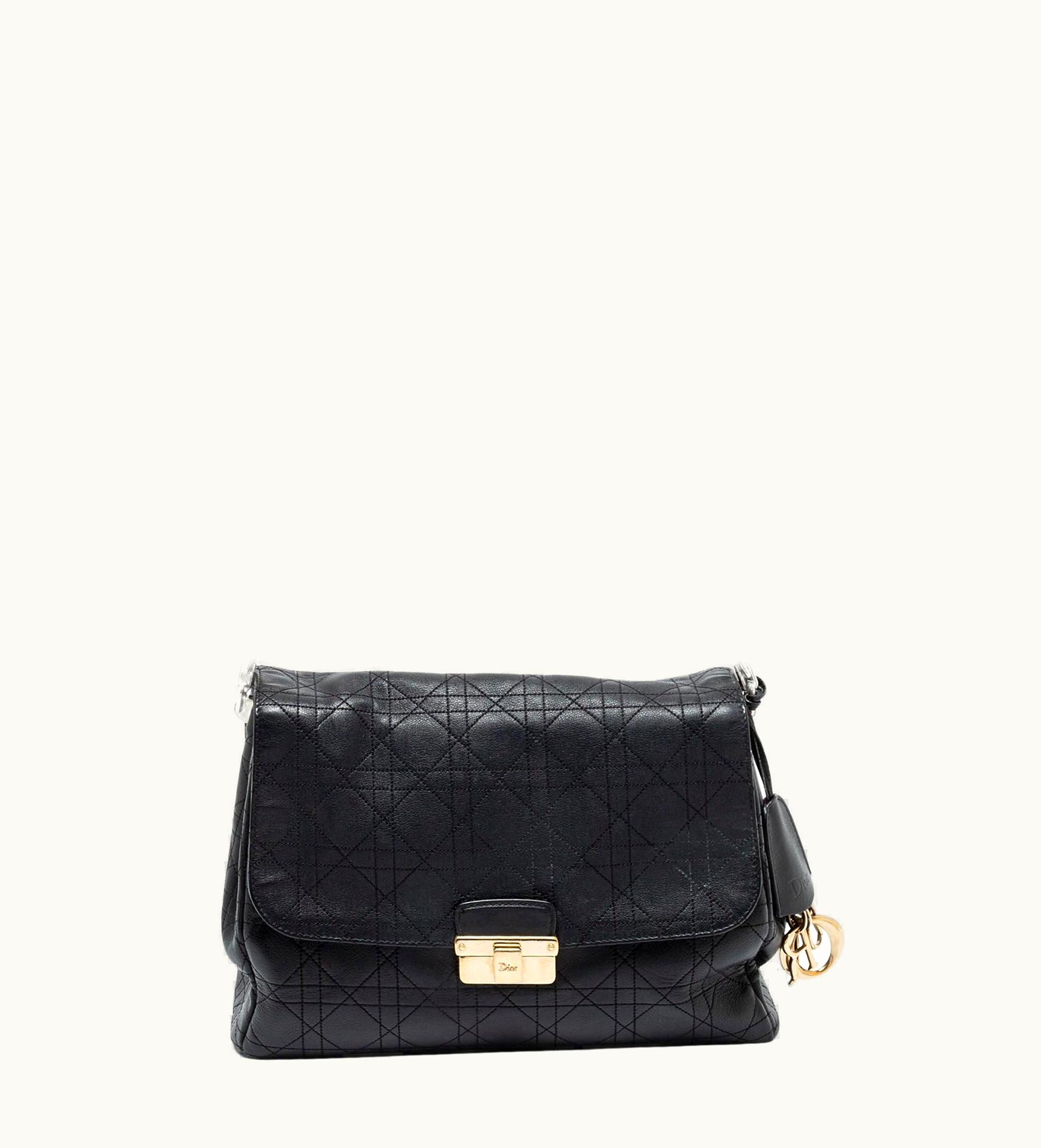 Dior Black Cannage Leather Large Diorling Shoulder Bag UZ0571419