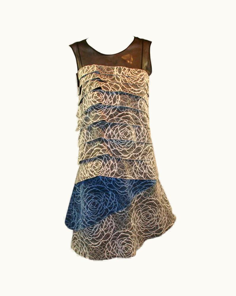 Dior Nwt $8.9k Christian Dior Resort 2011 Layered Lace Shift Dress
