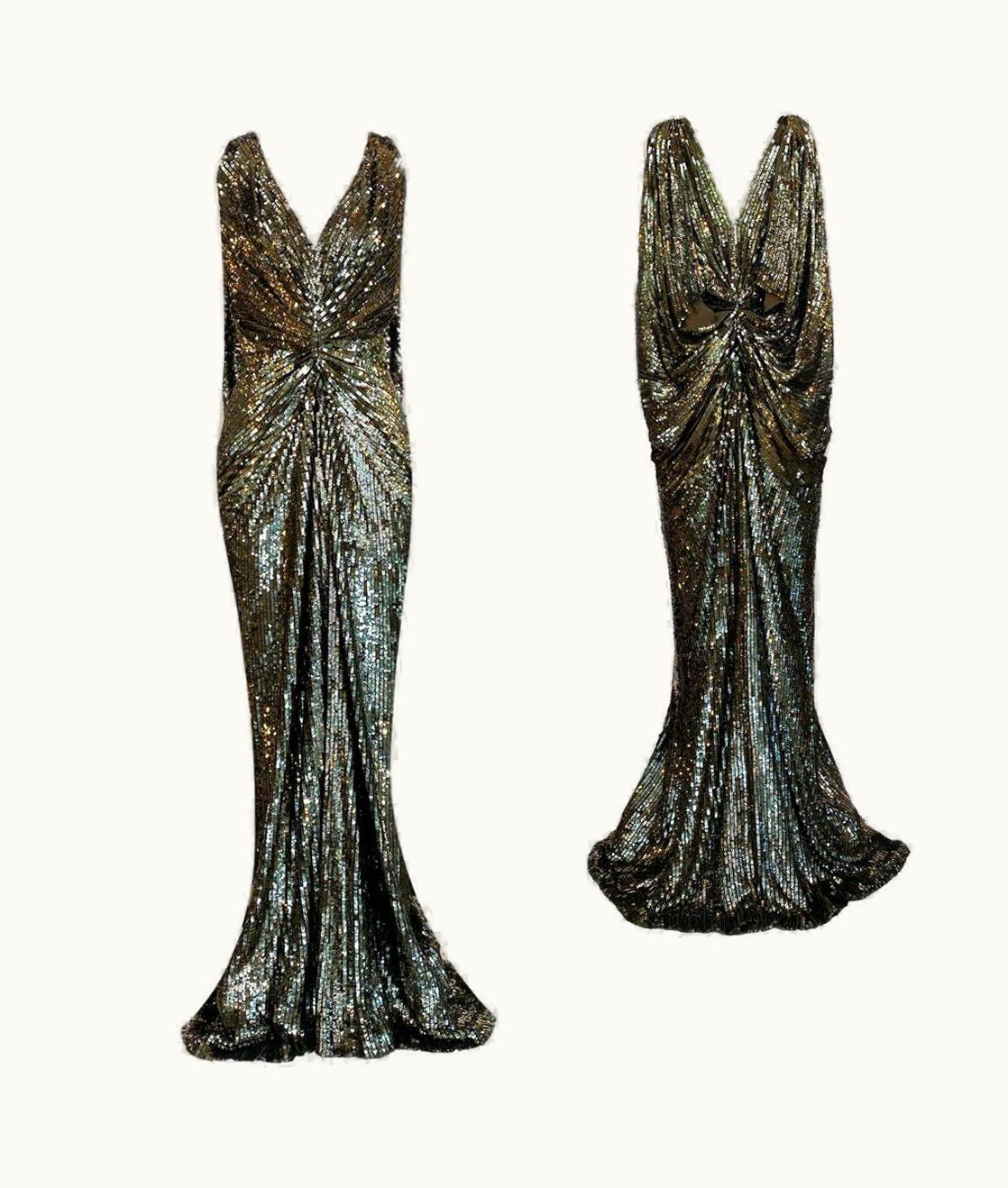 Dior Christian Dior John Galliano Gold Sequin Evening Gown Fall 2011 fr