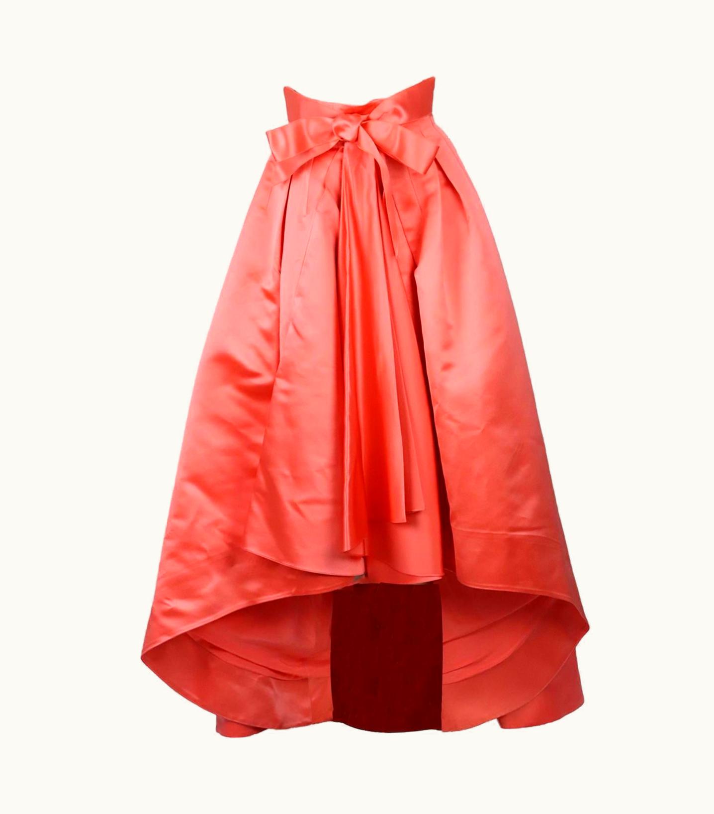 Dior Christian Dior 2013 Asymmetric Pleated Silk Satin Maxi Skirt Uk UZ0571462