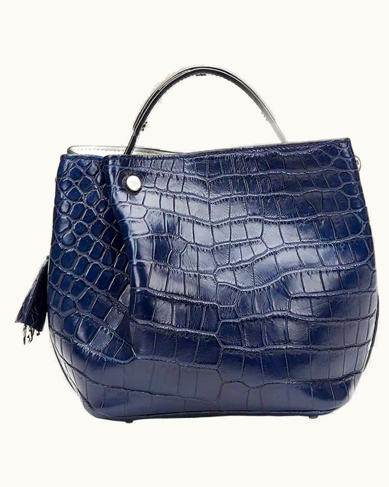 Dior 2014 Dior Marine Crocodile Leather Small Diorific Bucket Bag