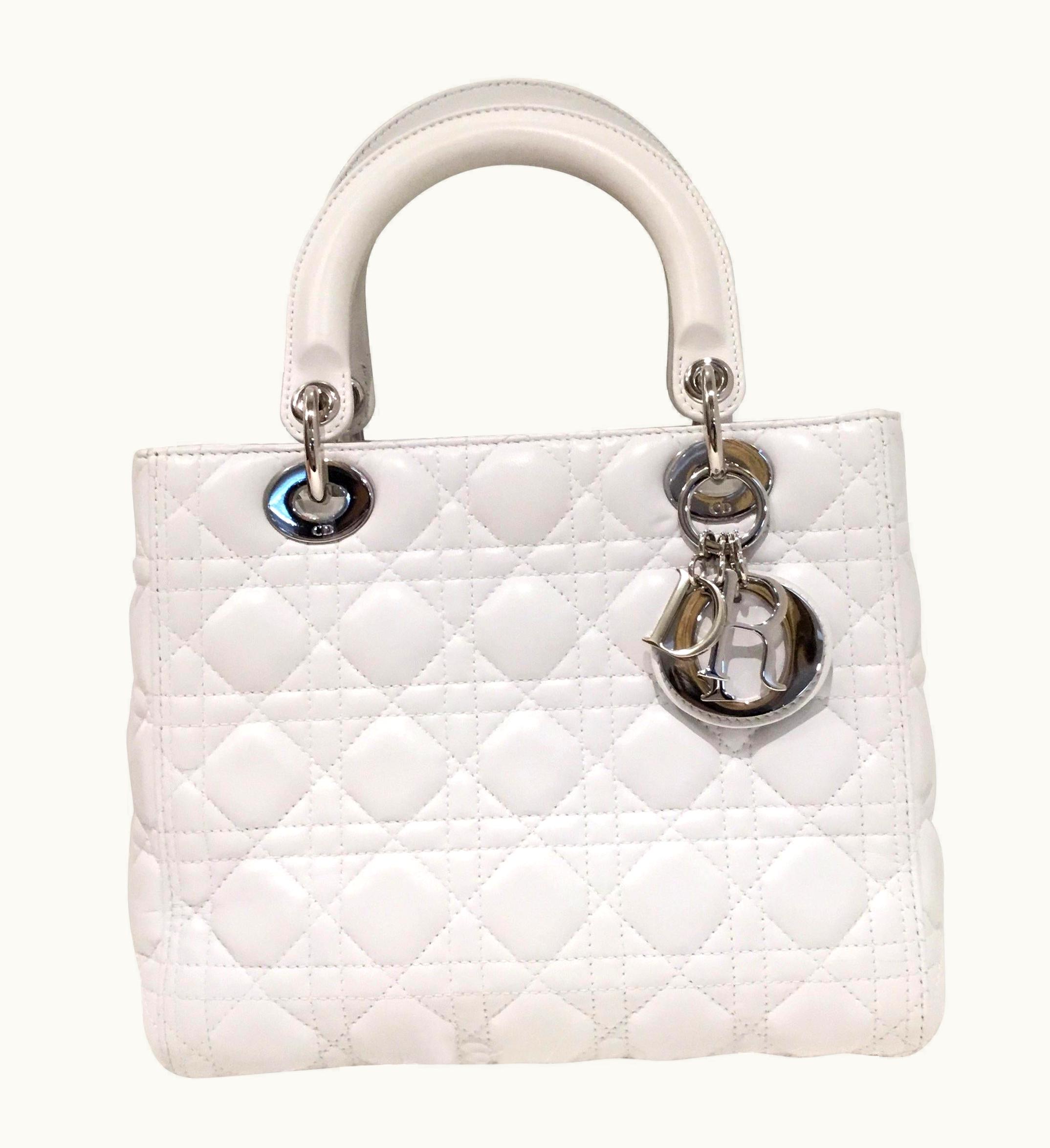 Dior Christian Dior 2017 Medium Lady Dior Bag With Strap
