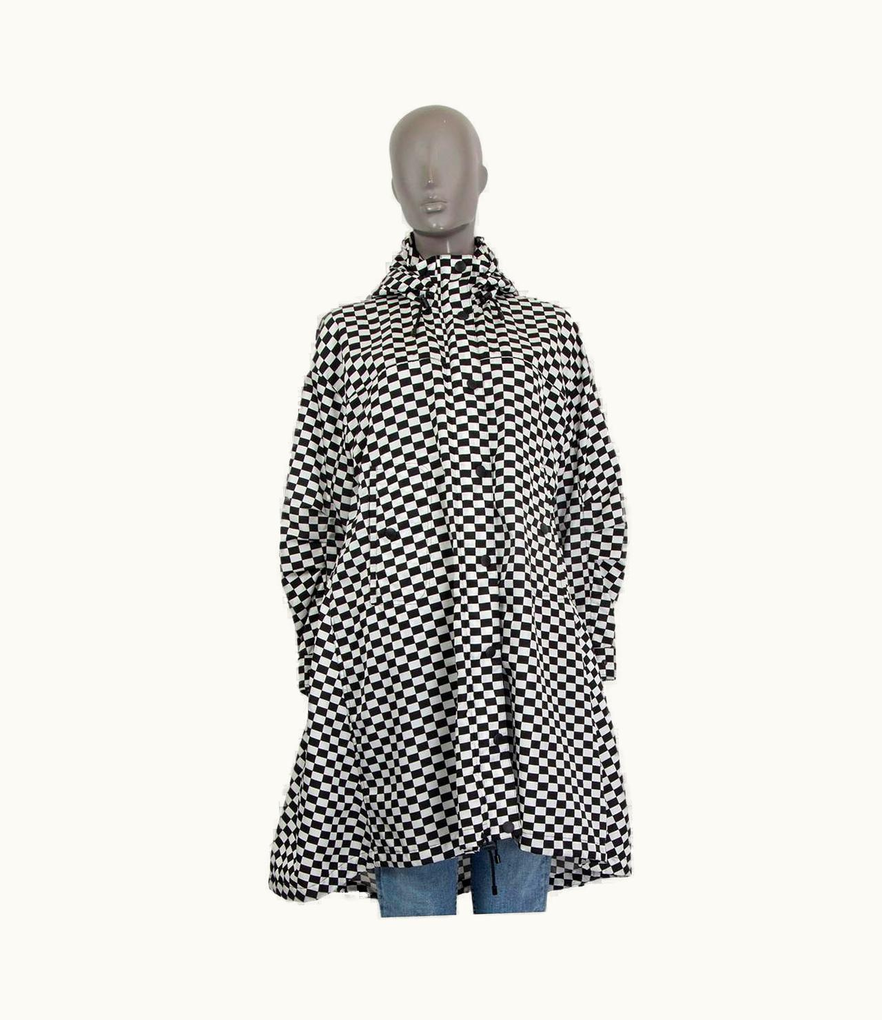 Dior Christian Dior Black White 2018 Check Oversized Rain Coat Jacket