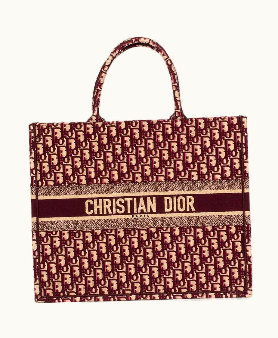 Dior Red Oblique Monogram Canvas Book Tote 2018