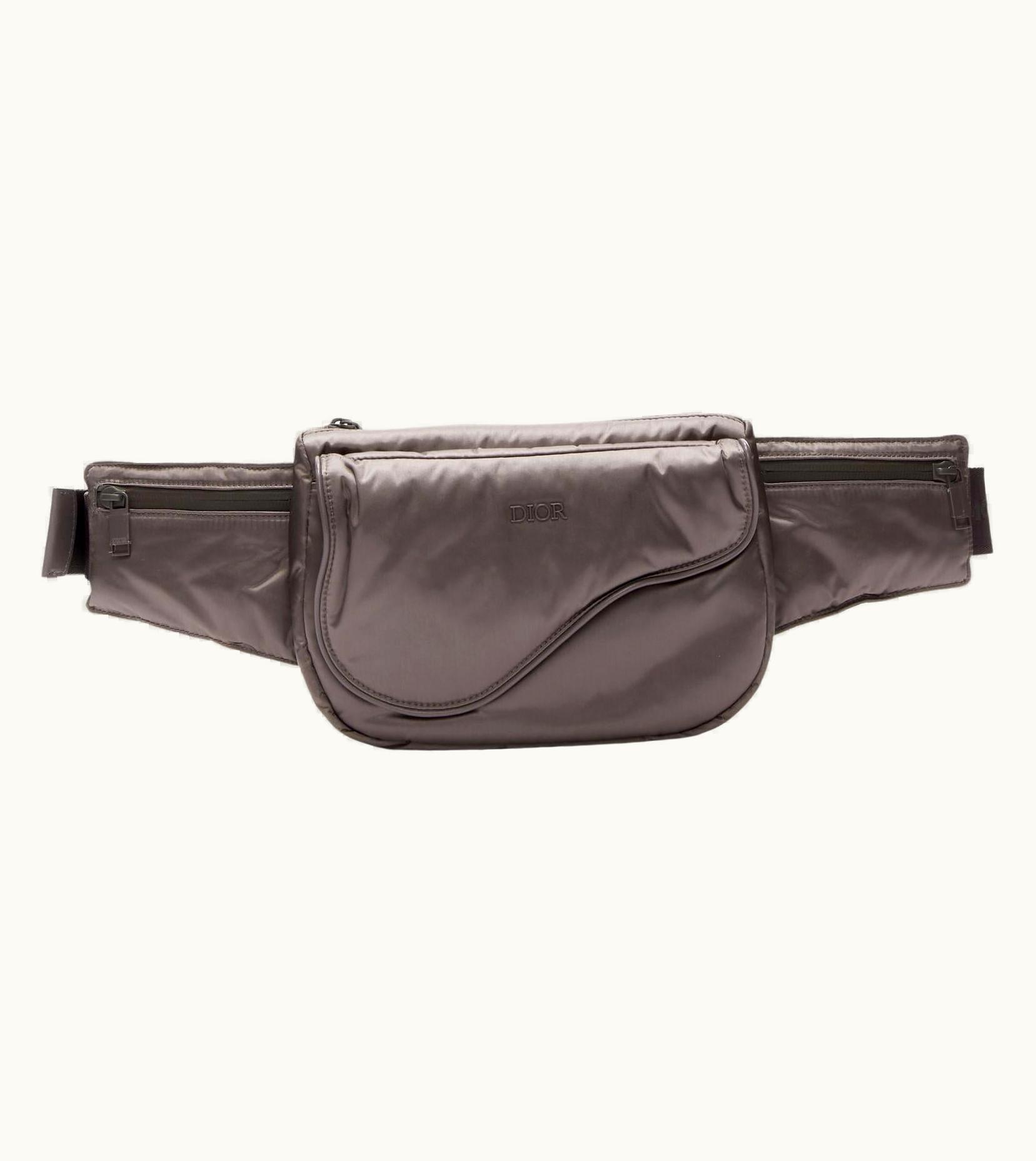 Dior Homme Kim Jones 2019 Saddle Universe Plum Nylon Cd Buckle 2-way Body Bag