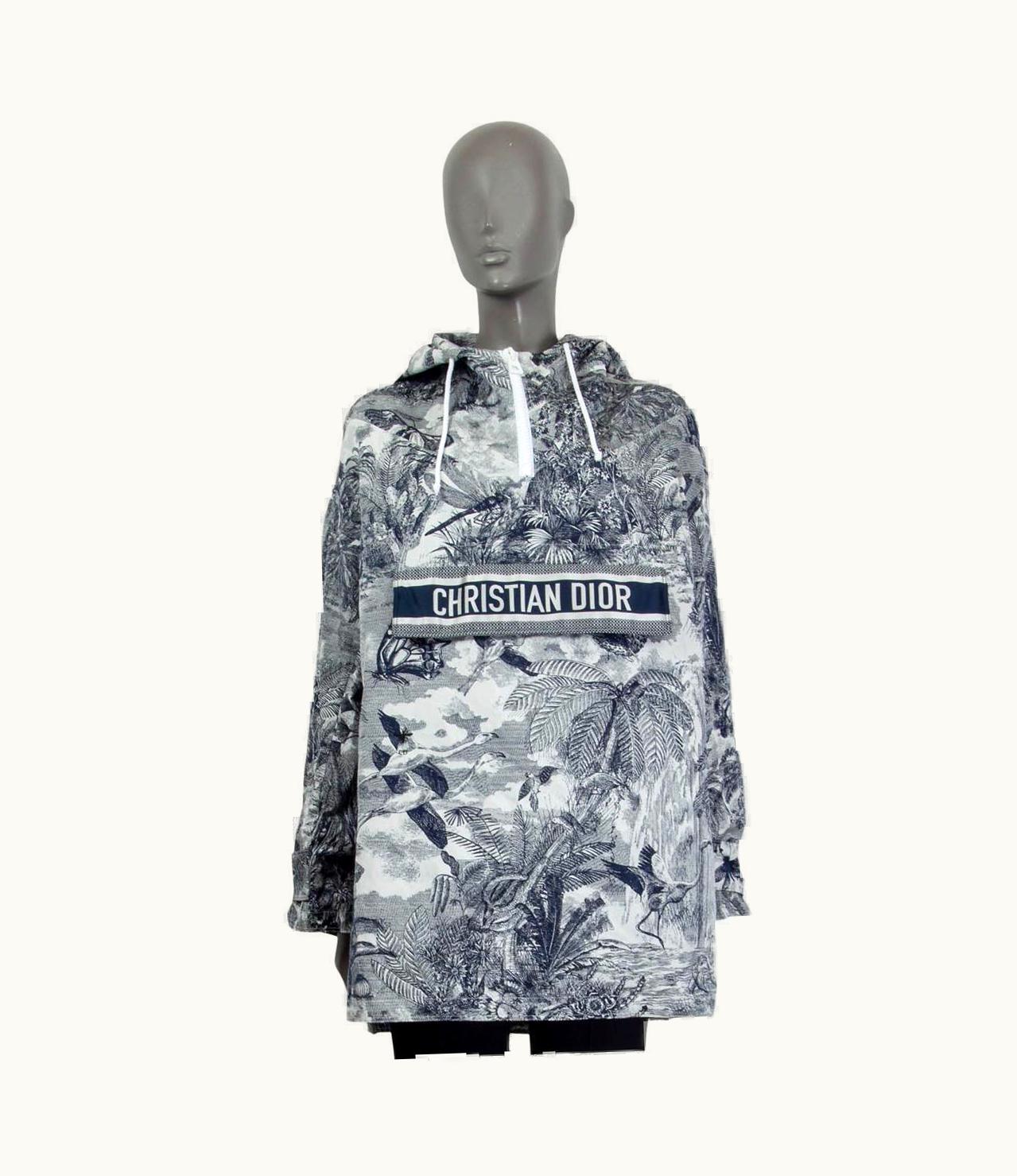 Dior Christian Dior Blue 2020 Toile De Jouy Tropicalia Tech Taffeta Anorak Jacket