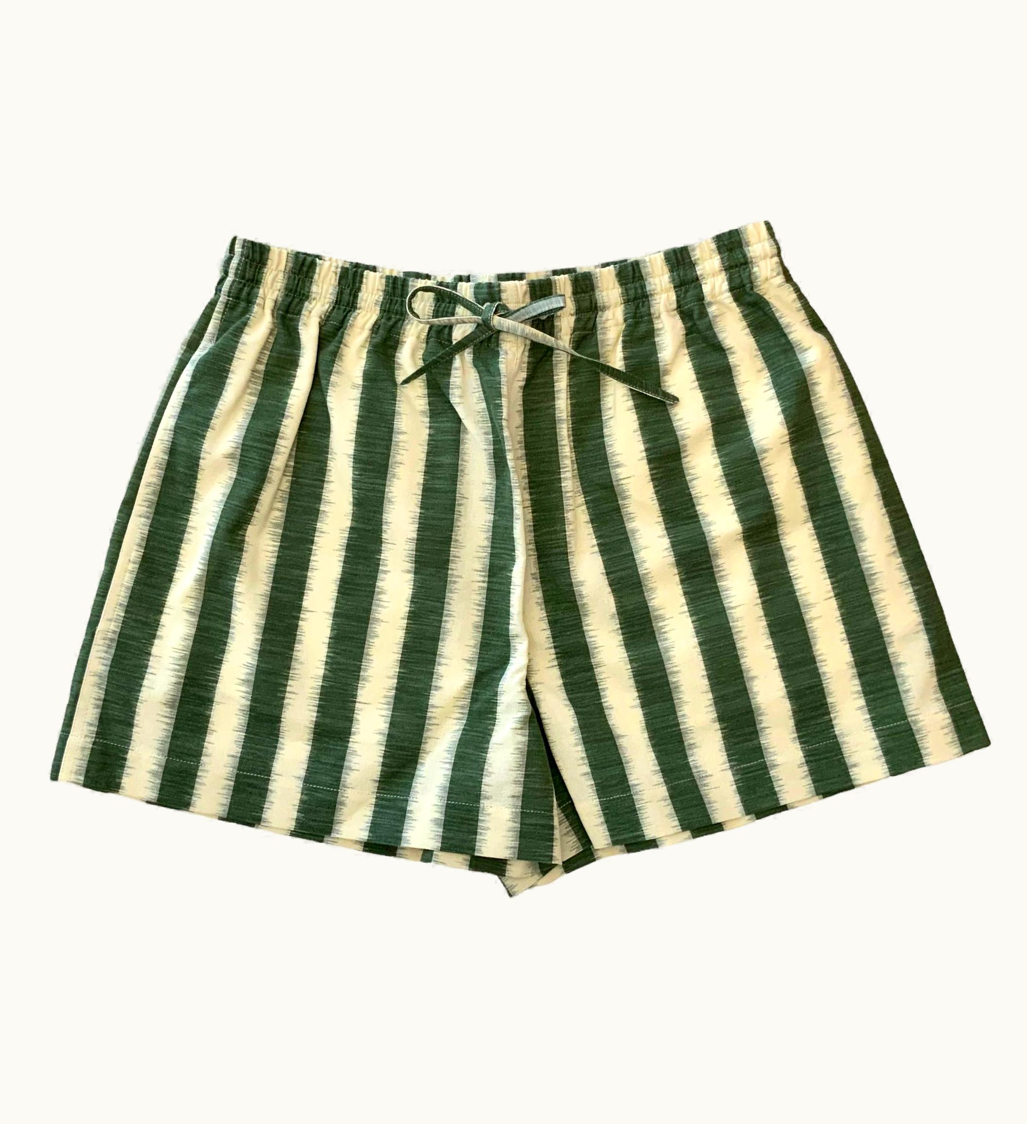 Dior Christian Dior Spring 2021 Ready To Wear Green And Cream Cotton Shorts New