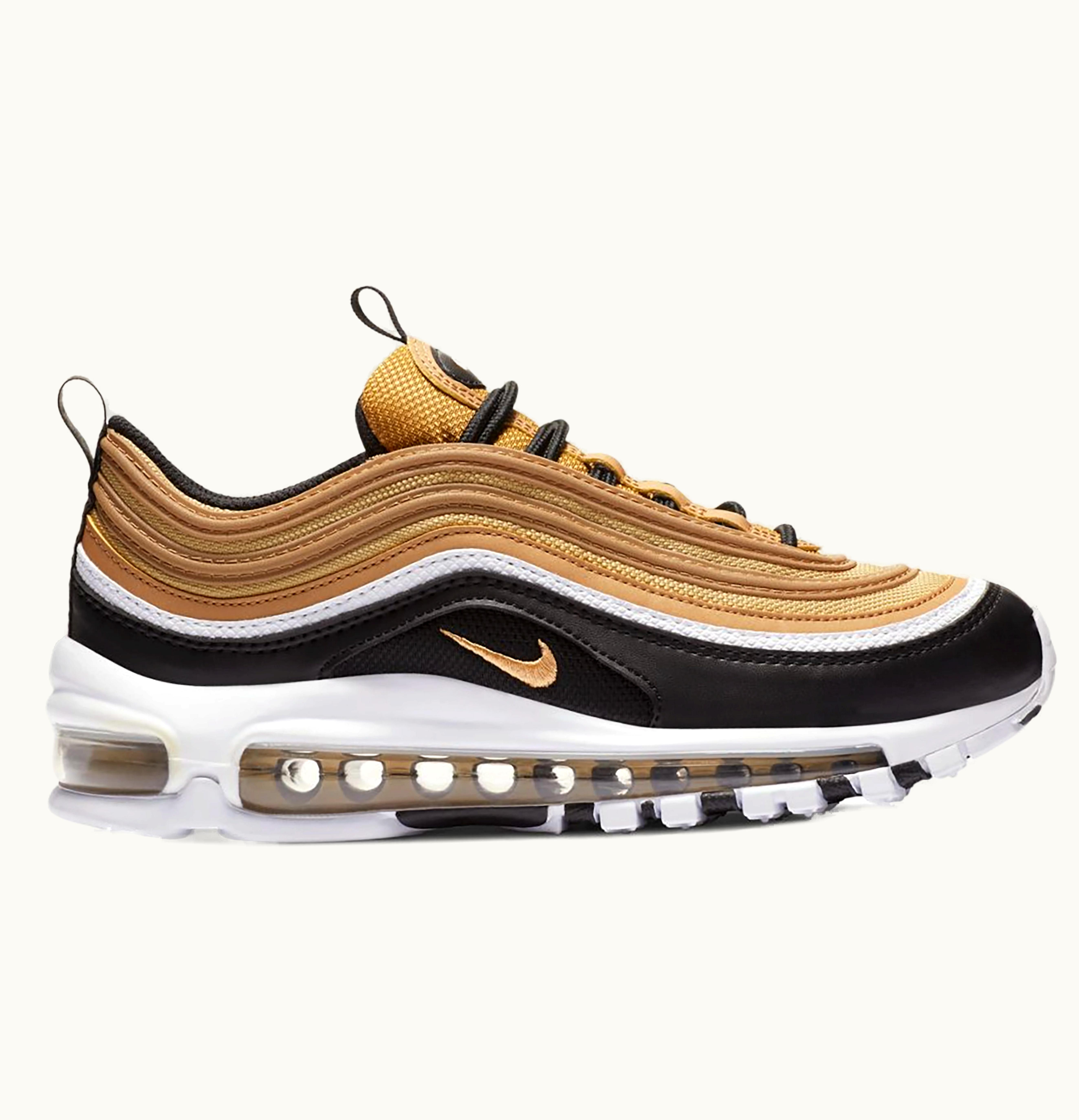 Nike Nike Air Max 97 Metallic Gold Black White GS