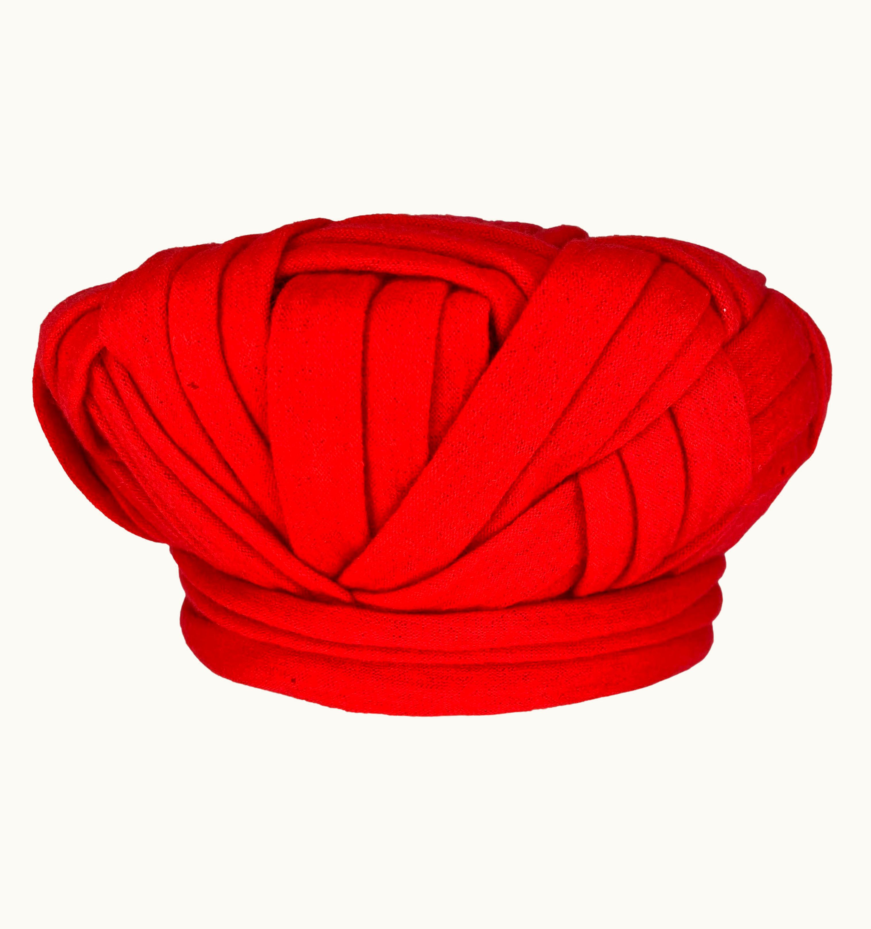 Dior 1960s Christian Dior Chapeaux Red Woven Wrap Hat