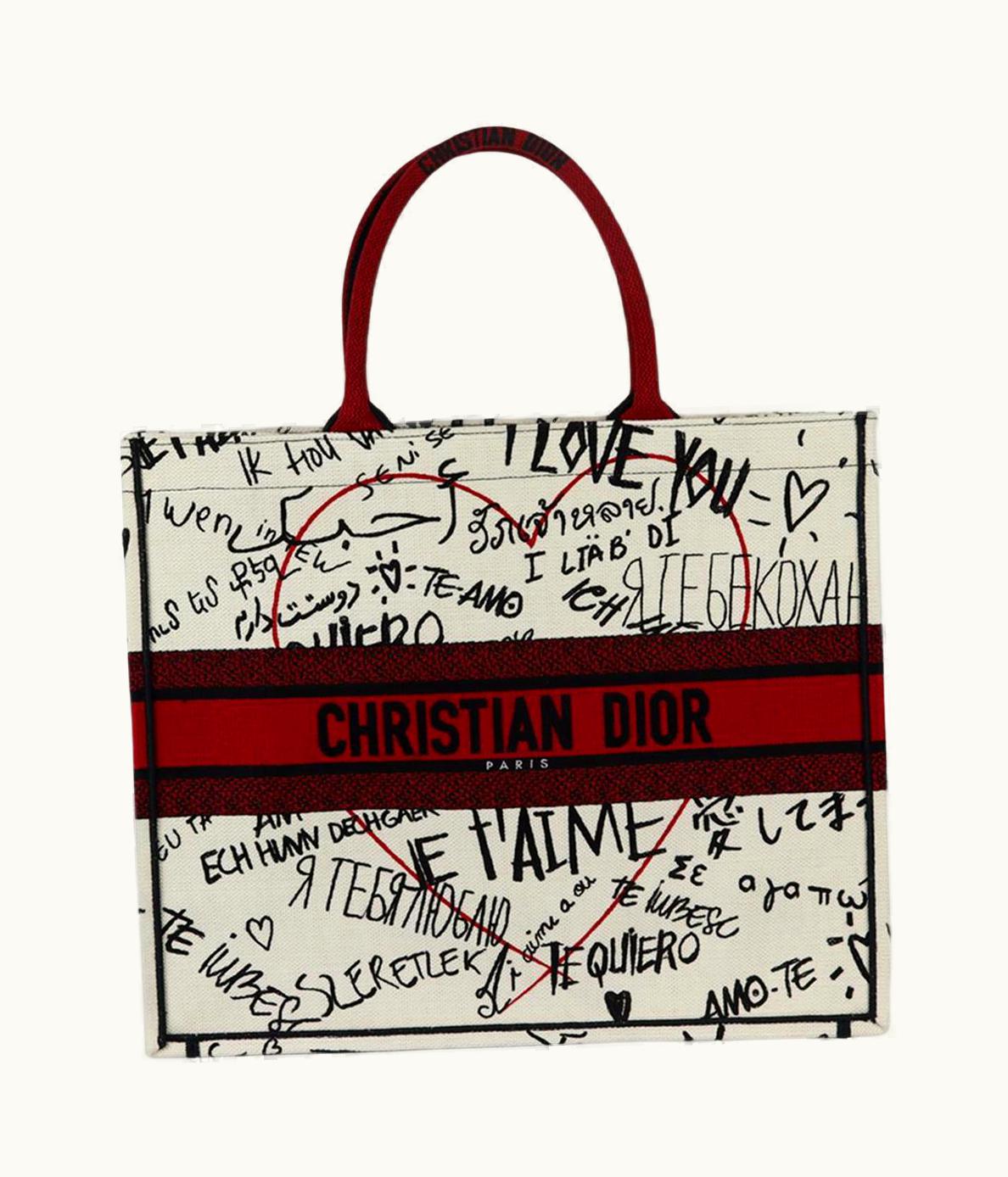 Dior Christian Dior 2020 Book Large Jacquard Canvas Tote Bag