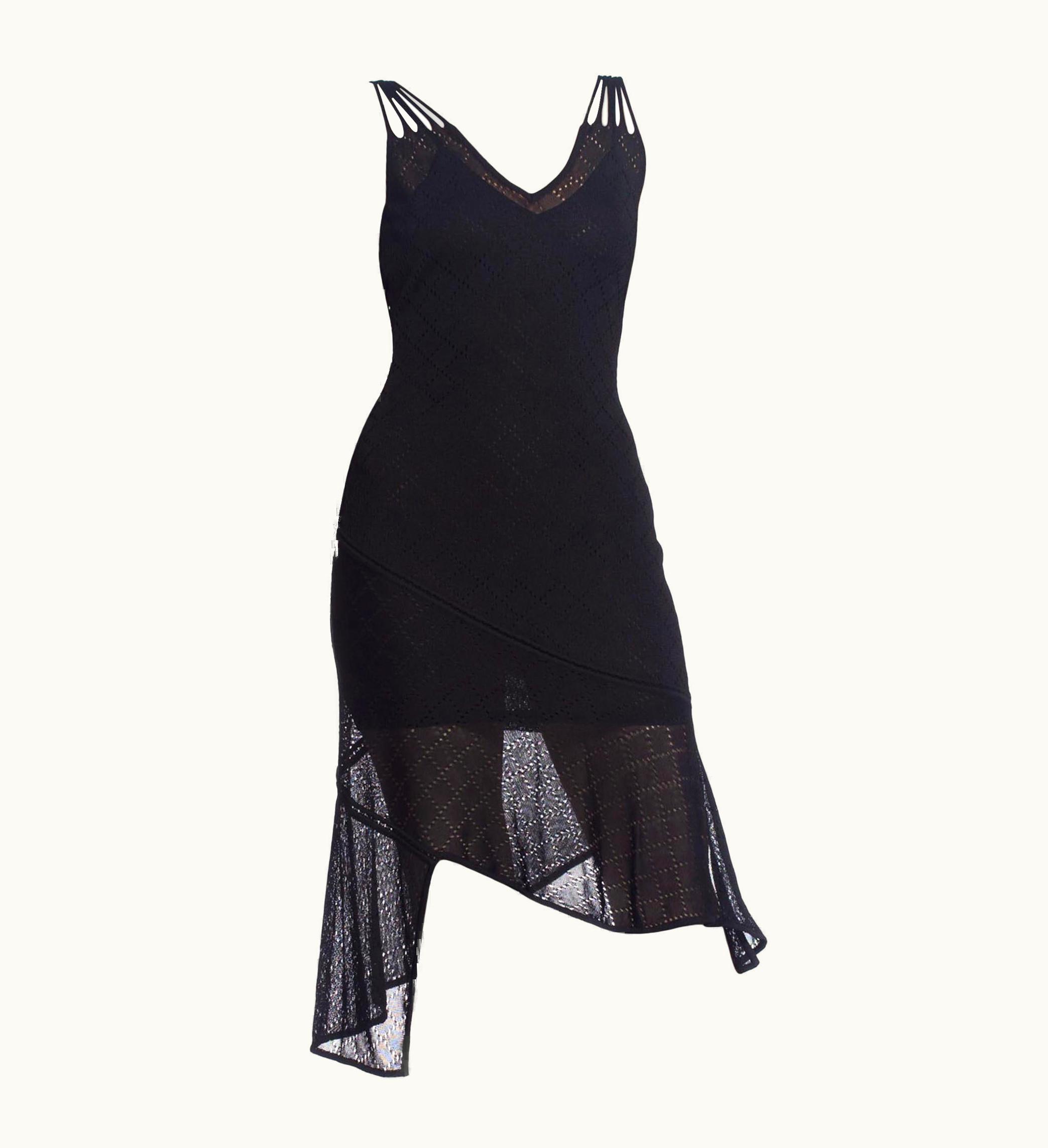 Dior John Galliano Christian Dior Sexy Slinky Knit Back Dress