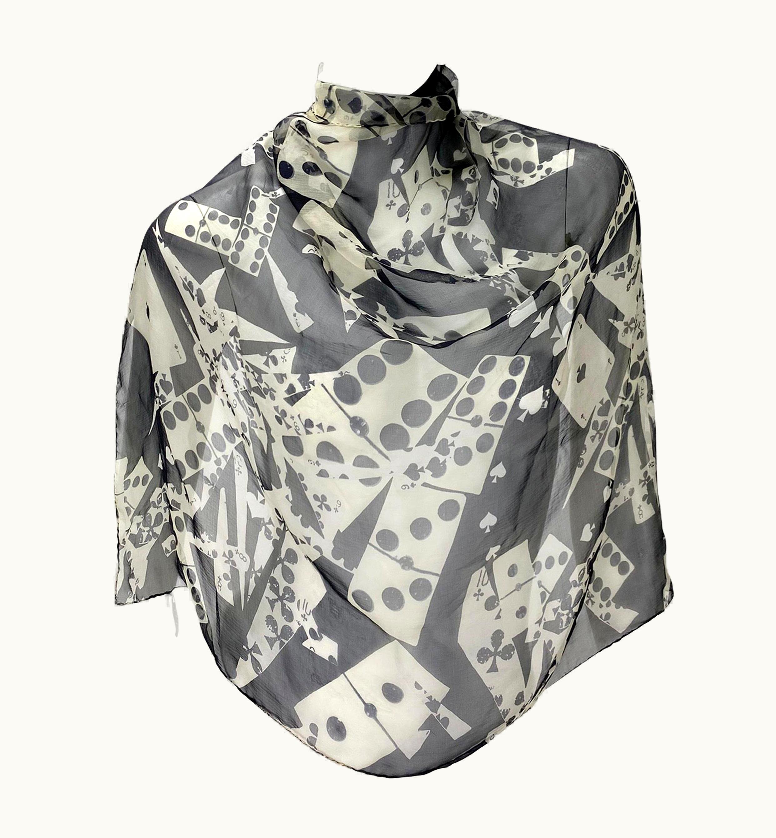Dior Rare Vintage John Galliano For Christian Dior Silk Scarf