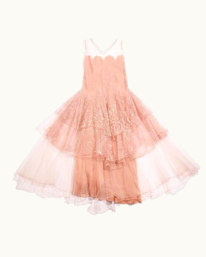 Dior Christian Dior By John Galliano Pale Pink Tulle Evening Dress