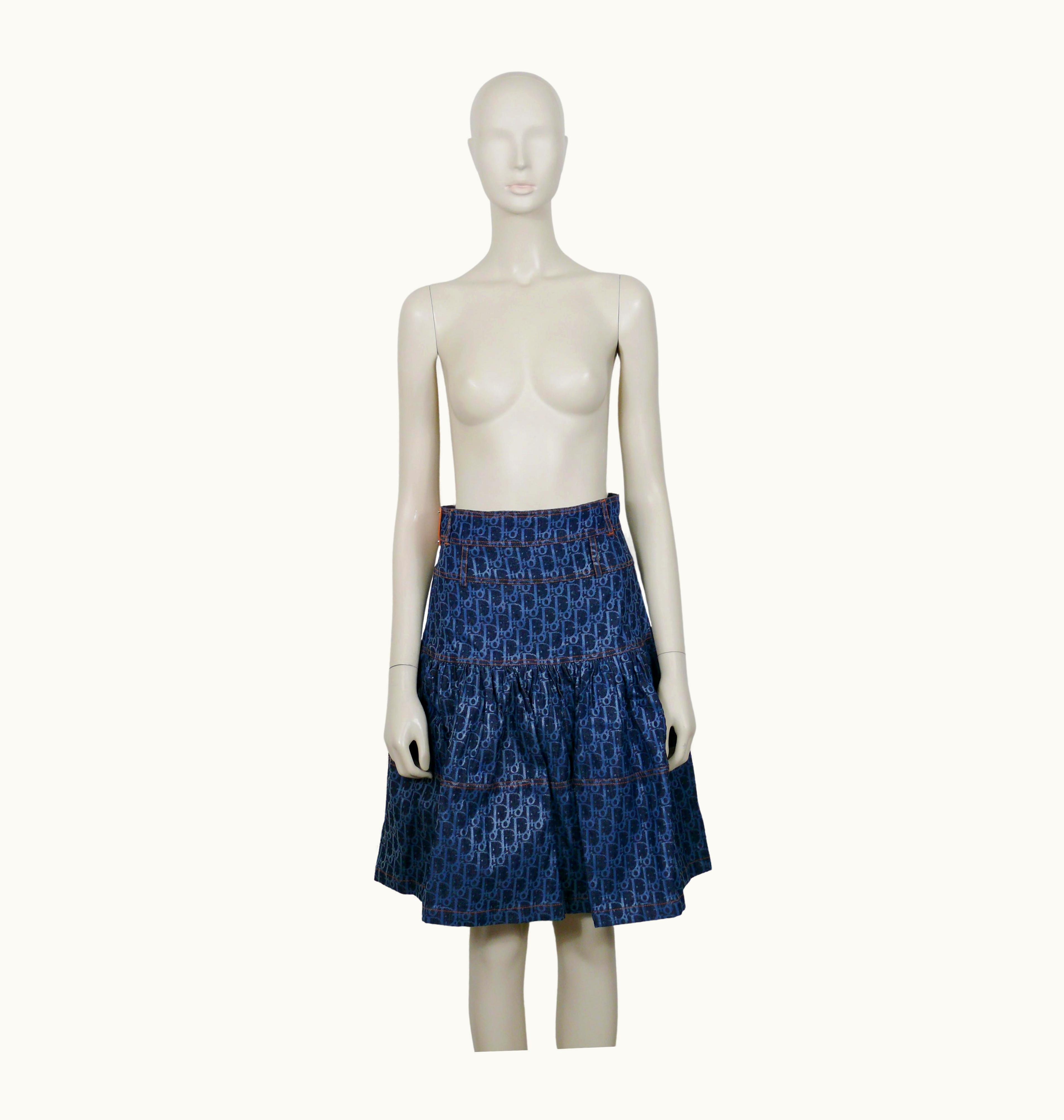 Dior Christian Dior Boutique By John Galliano Vintage Trotter Denim Skirt Us