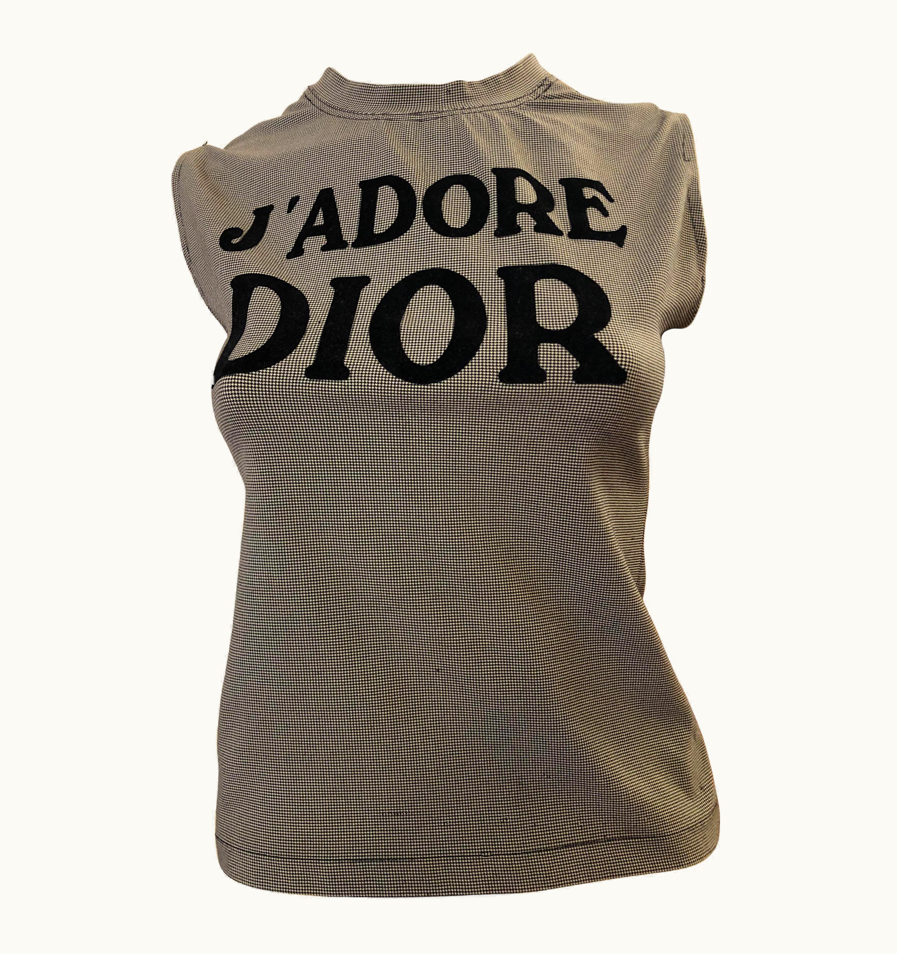 Dior Christian Dior By John Galliano 2004 Houndstooth J'Adore Dior Top 40 Fr