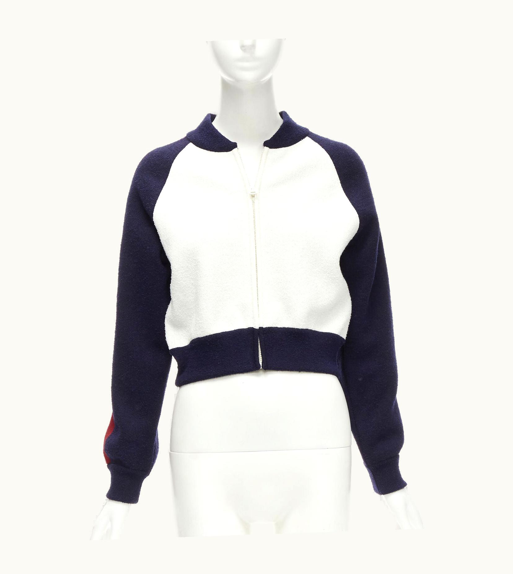 Dior Christian Dior 2021 I Love Paris Wool Cropped Track Jacket Zip Bomber