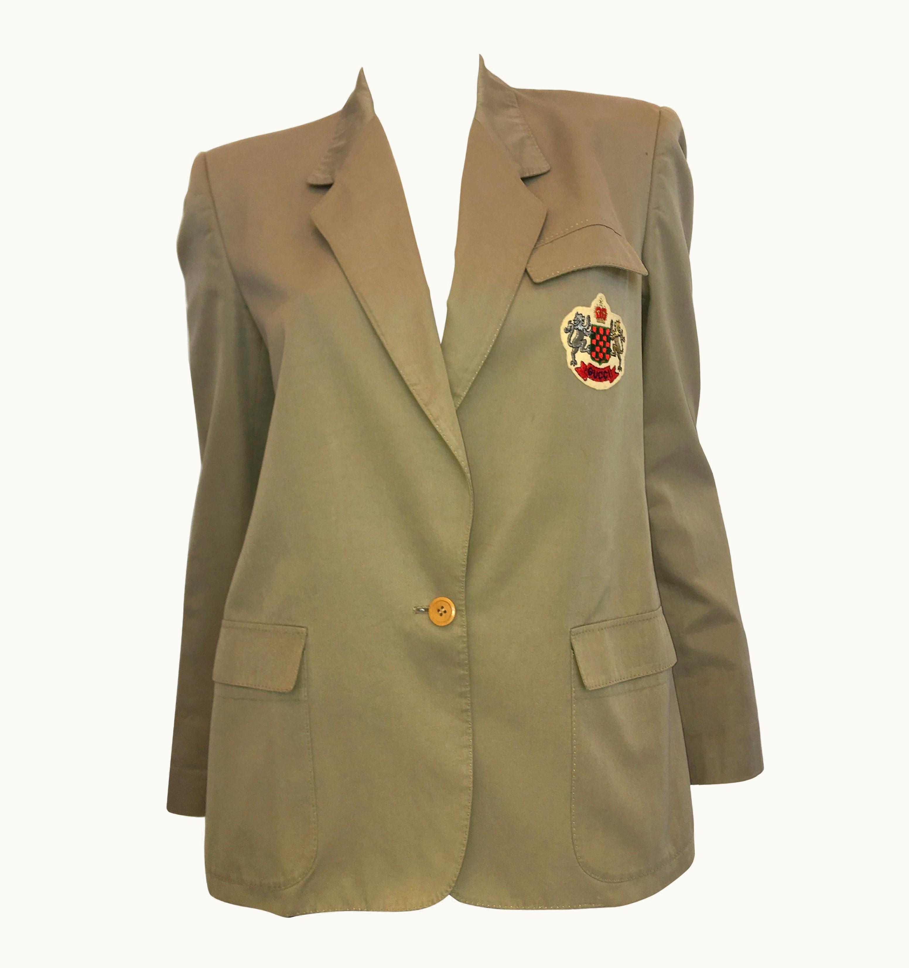 Gucci Vintage Khaki Blazer