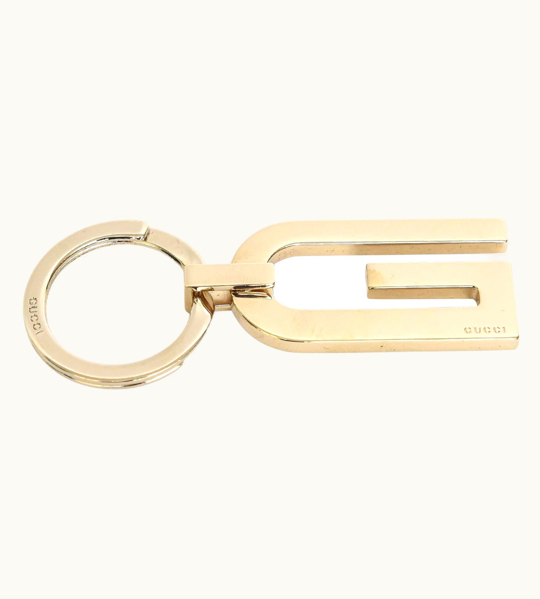 Gucci Gold Plated Unisex Keychain Vintage
