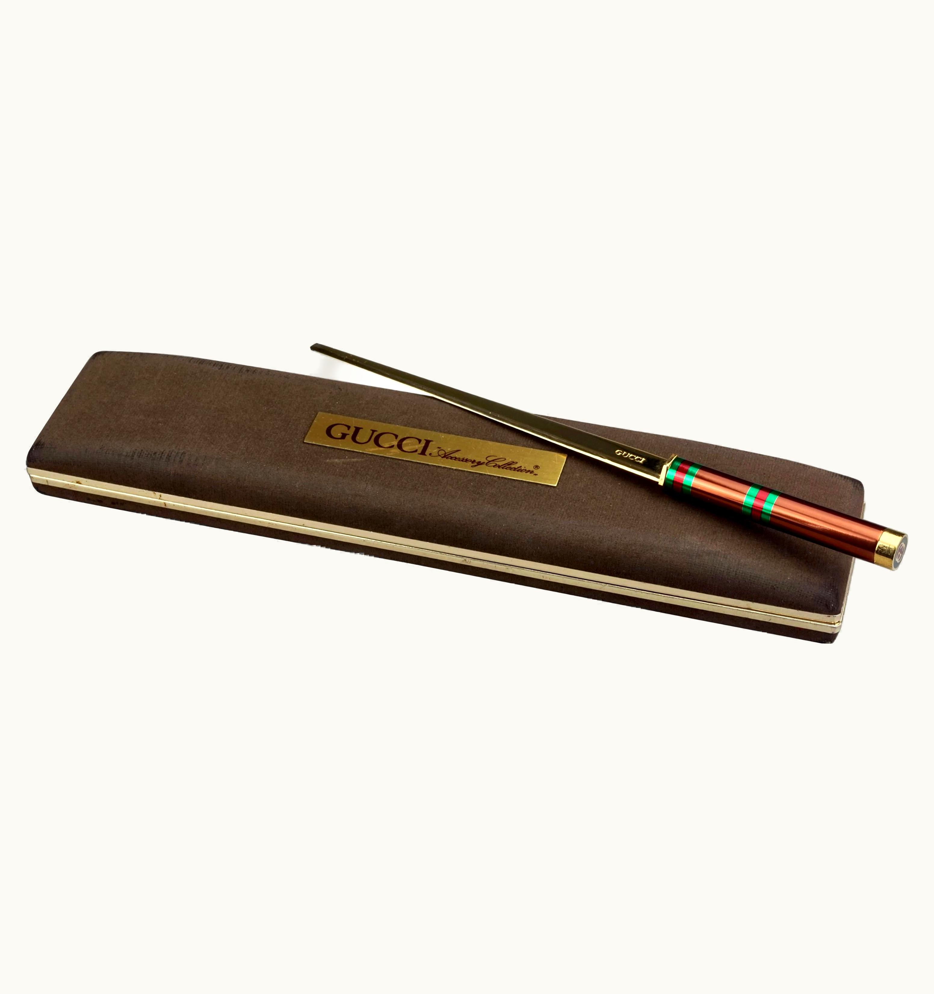 Gucci Vintage Iconic Gucci Logo Enamel Letter Opener