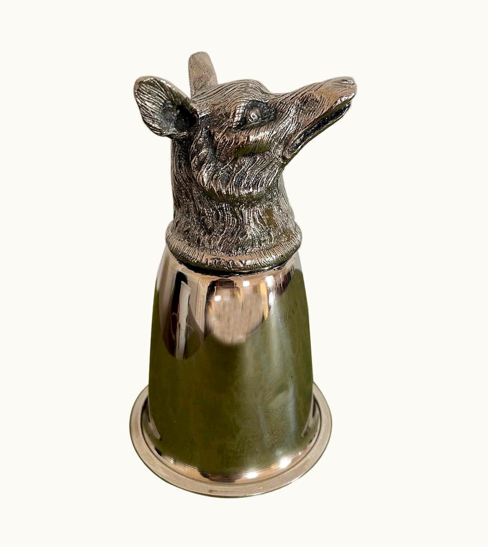 Gucci Authentic Vintage Gucci Fox Head Silver Stirrup Cup
