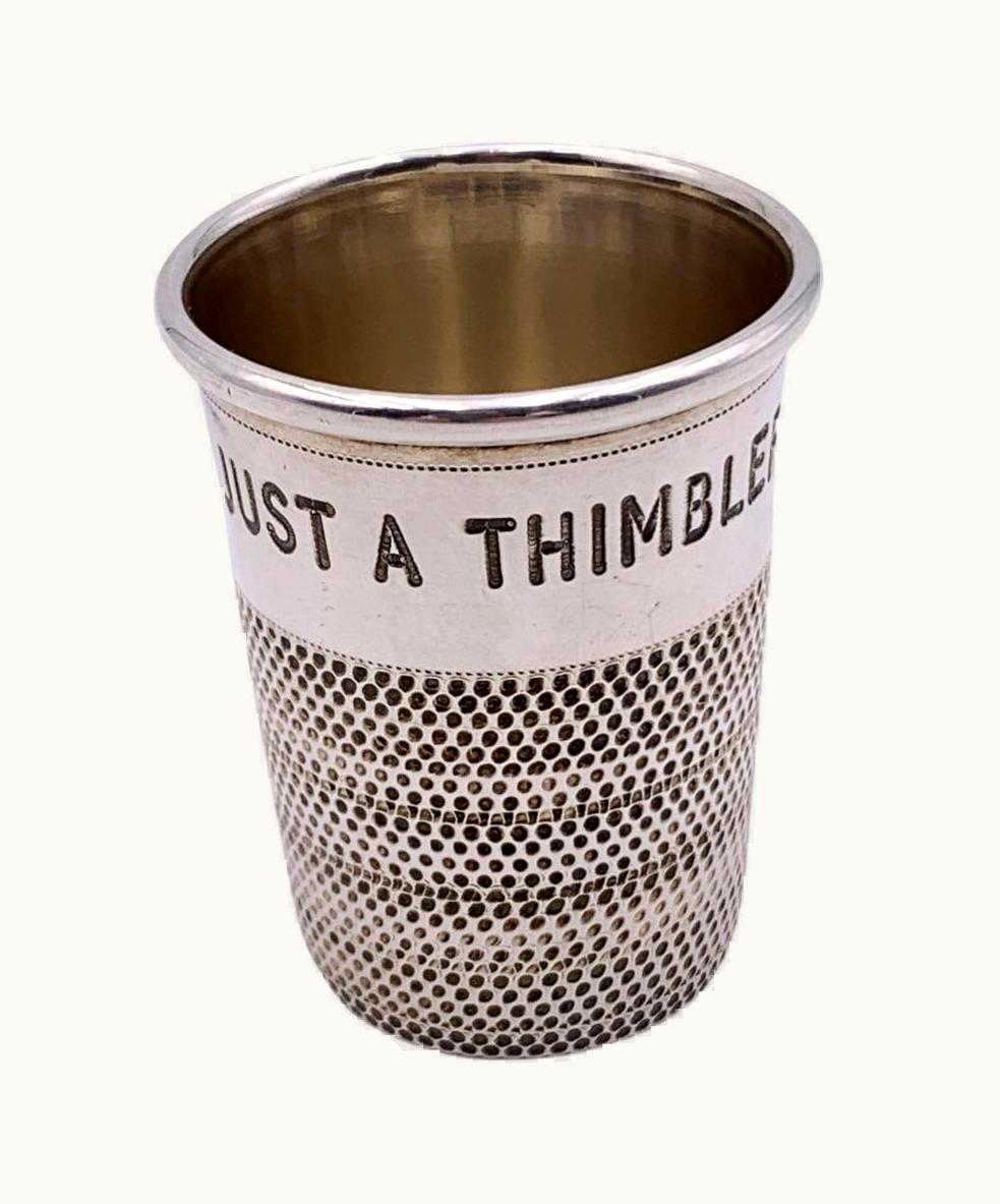 Gucci Vintage Sterling Silver Just A Thimbleful Jigger Shot Glass