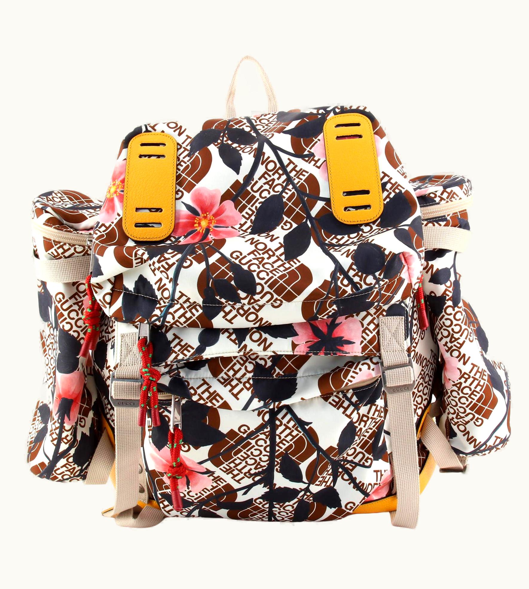 Gucci The North Face Flap Backpack Printed Nylon Large
