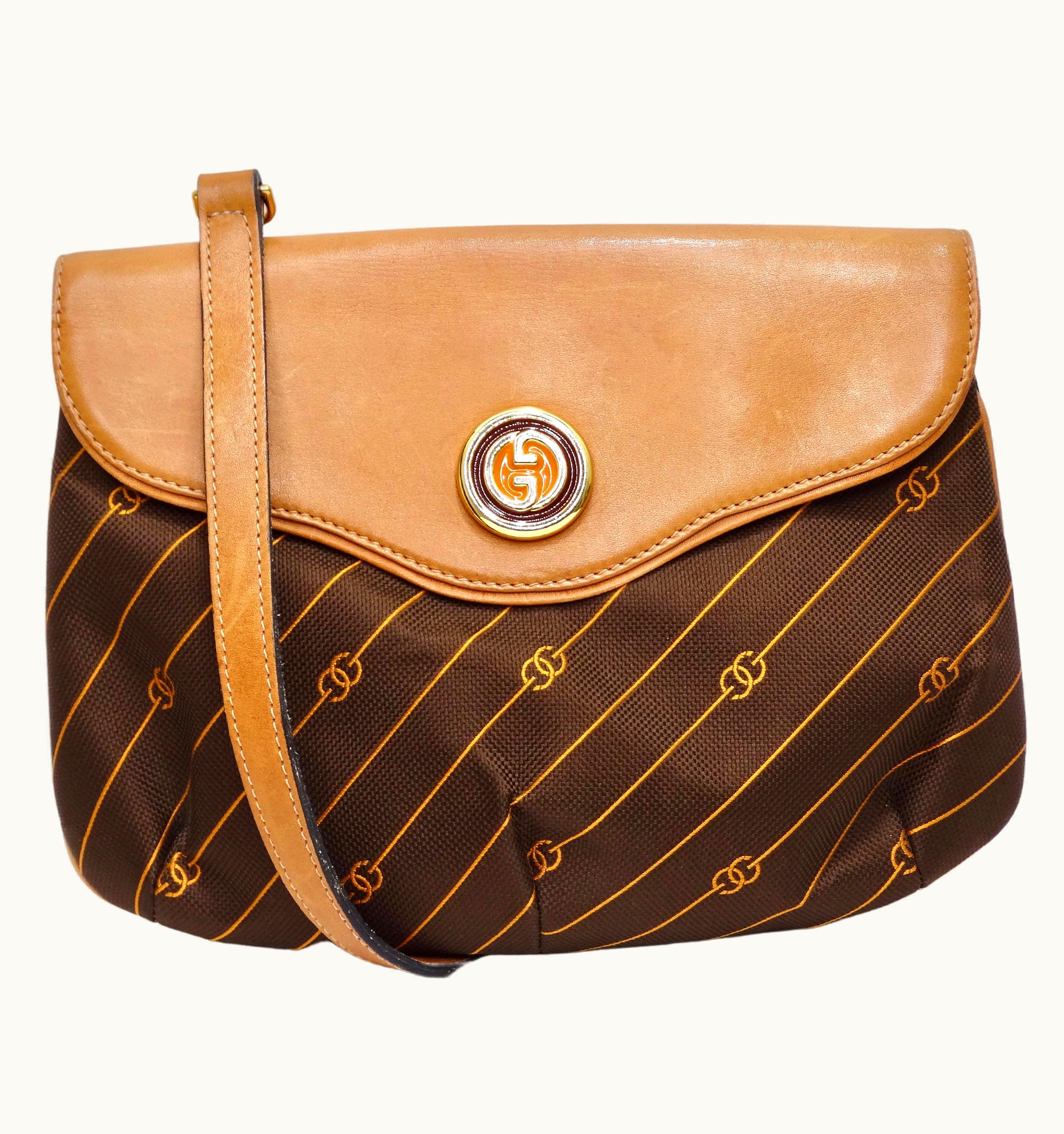 Gucci Striped Monogram Vintage Handbag