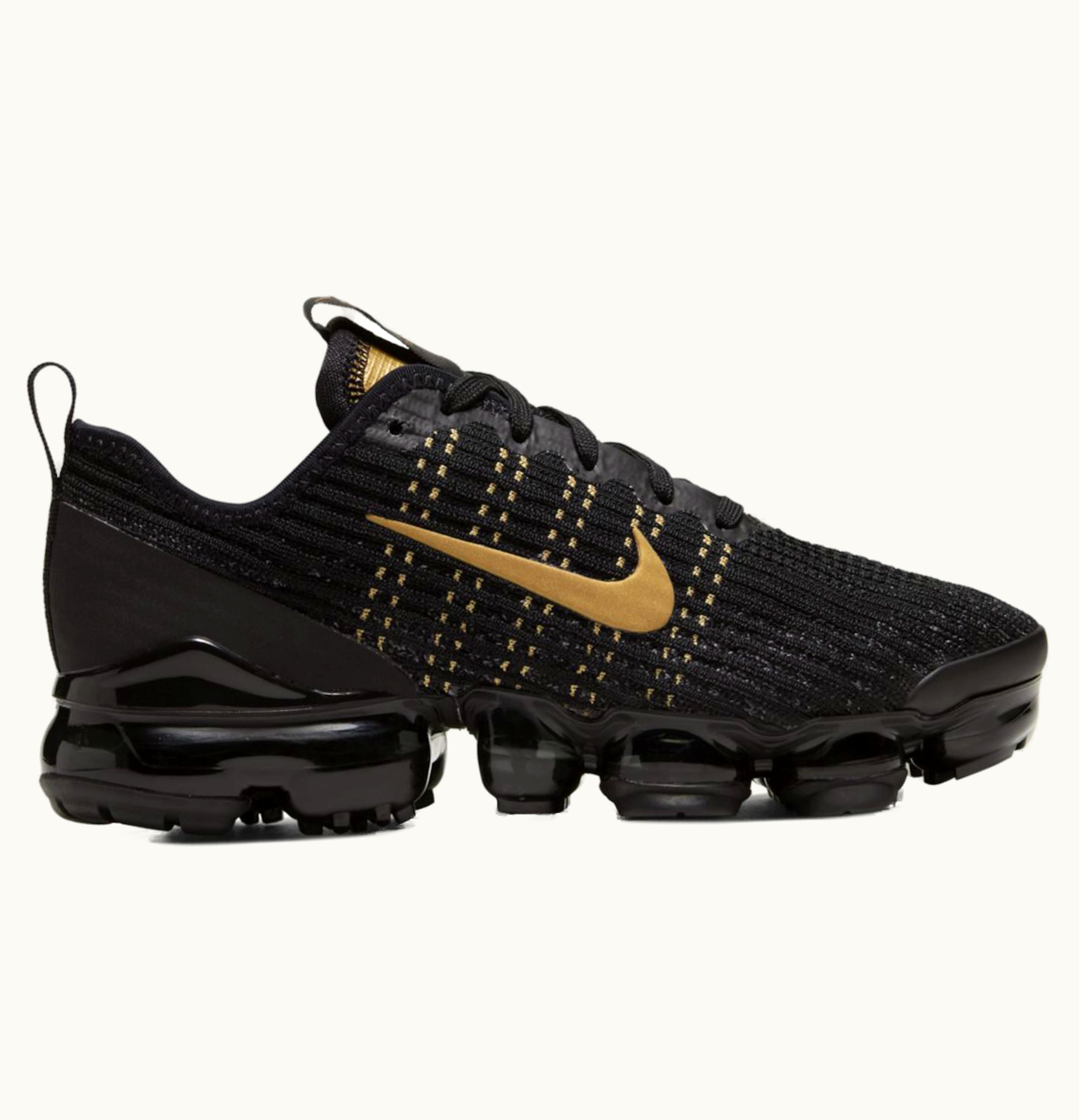 Nike Nike Air VaporMax Flyknit 3 Black Metallic Gold GS