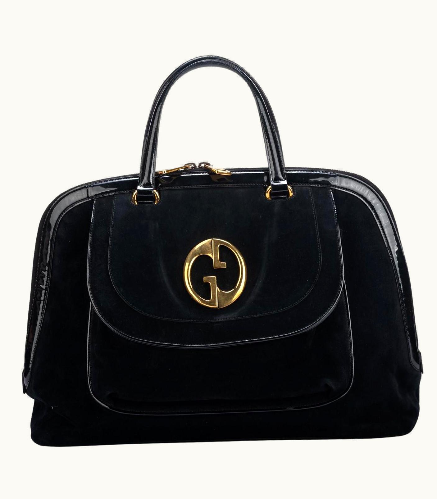 Gucci Vintage Oversize Suede Travel Bag