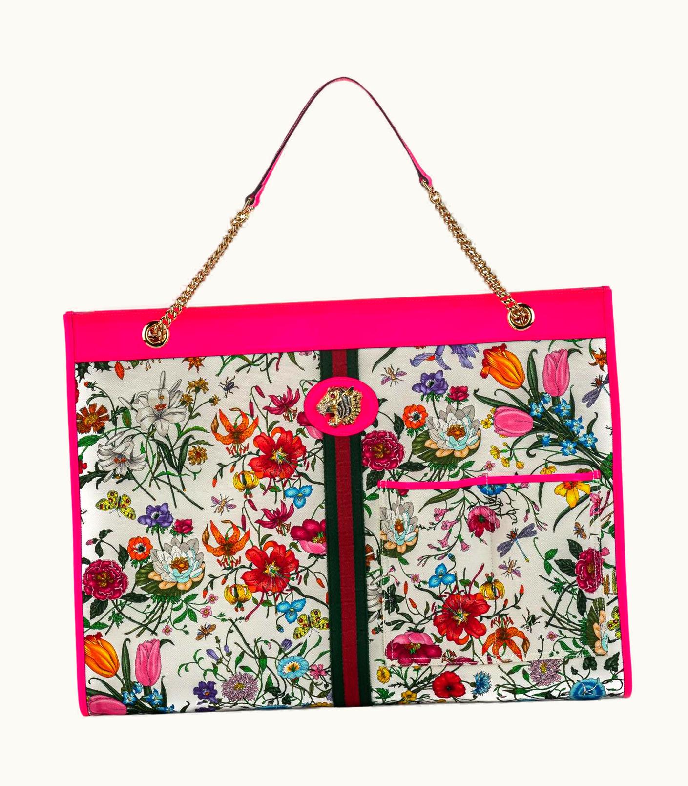 Gucci Oversize Fluo Flora Shopper
