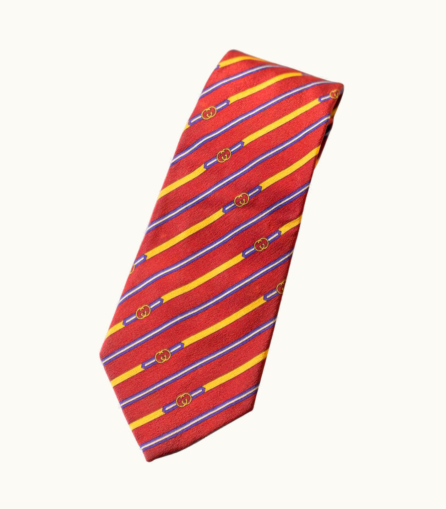 Gucci Vintage Gucci Red All-silk Tie
