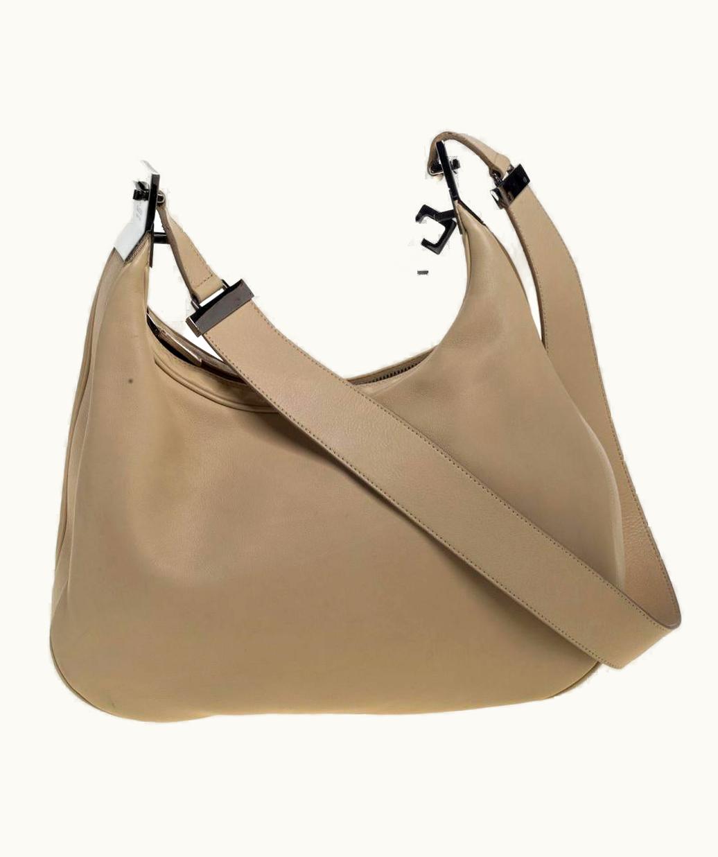 Gucci Cream White Leather Vintage Hobo