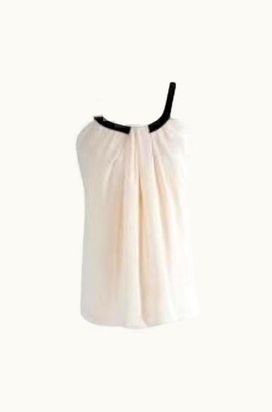 Gucci Ivory & Black Silk Crepe Camisole