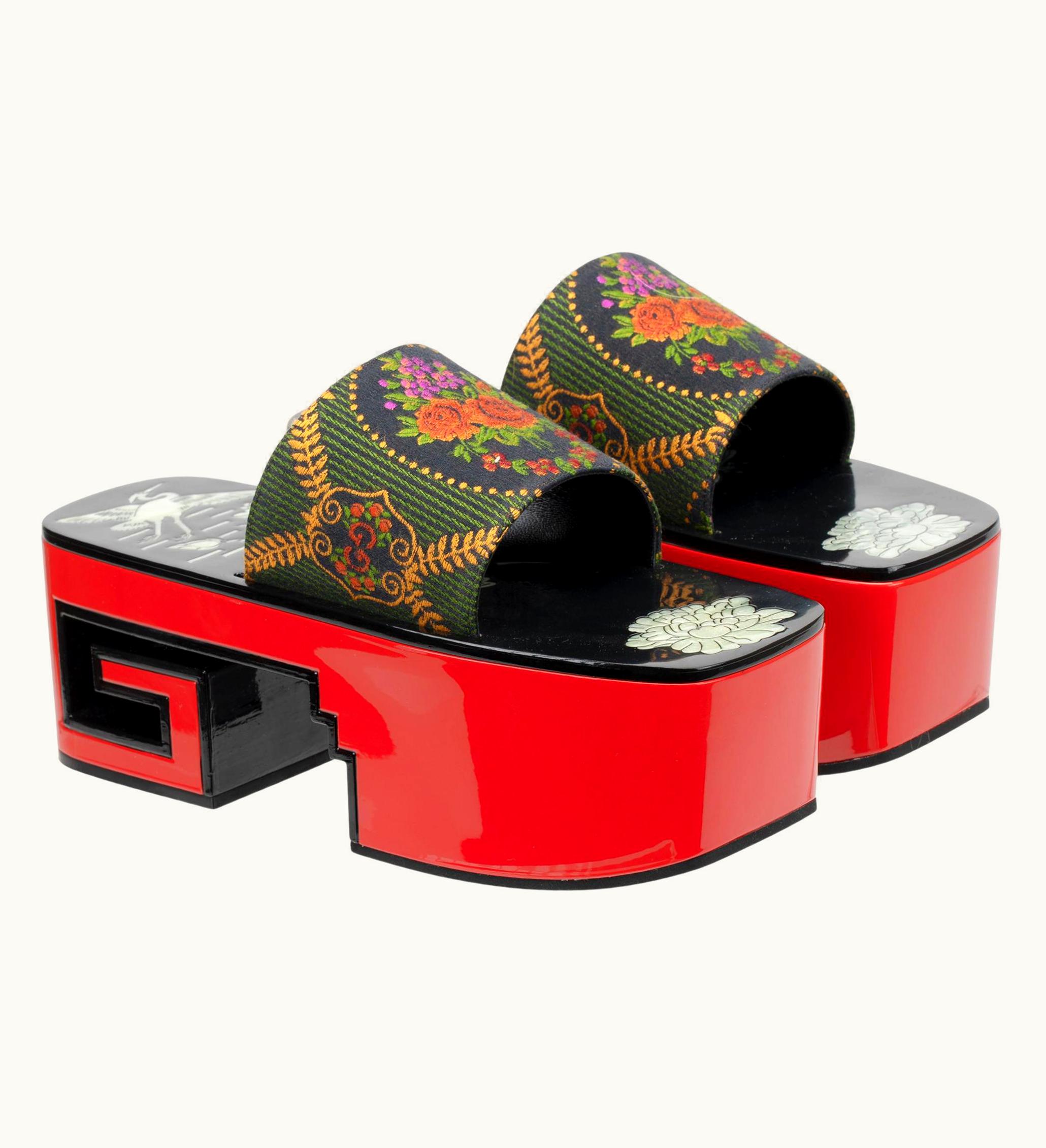 Gucci Platform Rose Slides Red 38 It