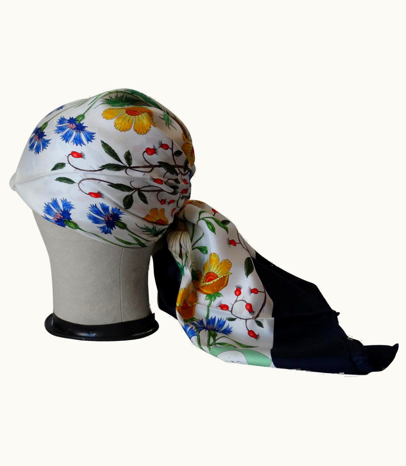 Gucci Flora V.a. Ccornero Silk Scarf