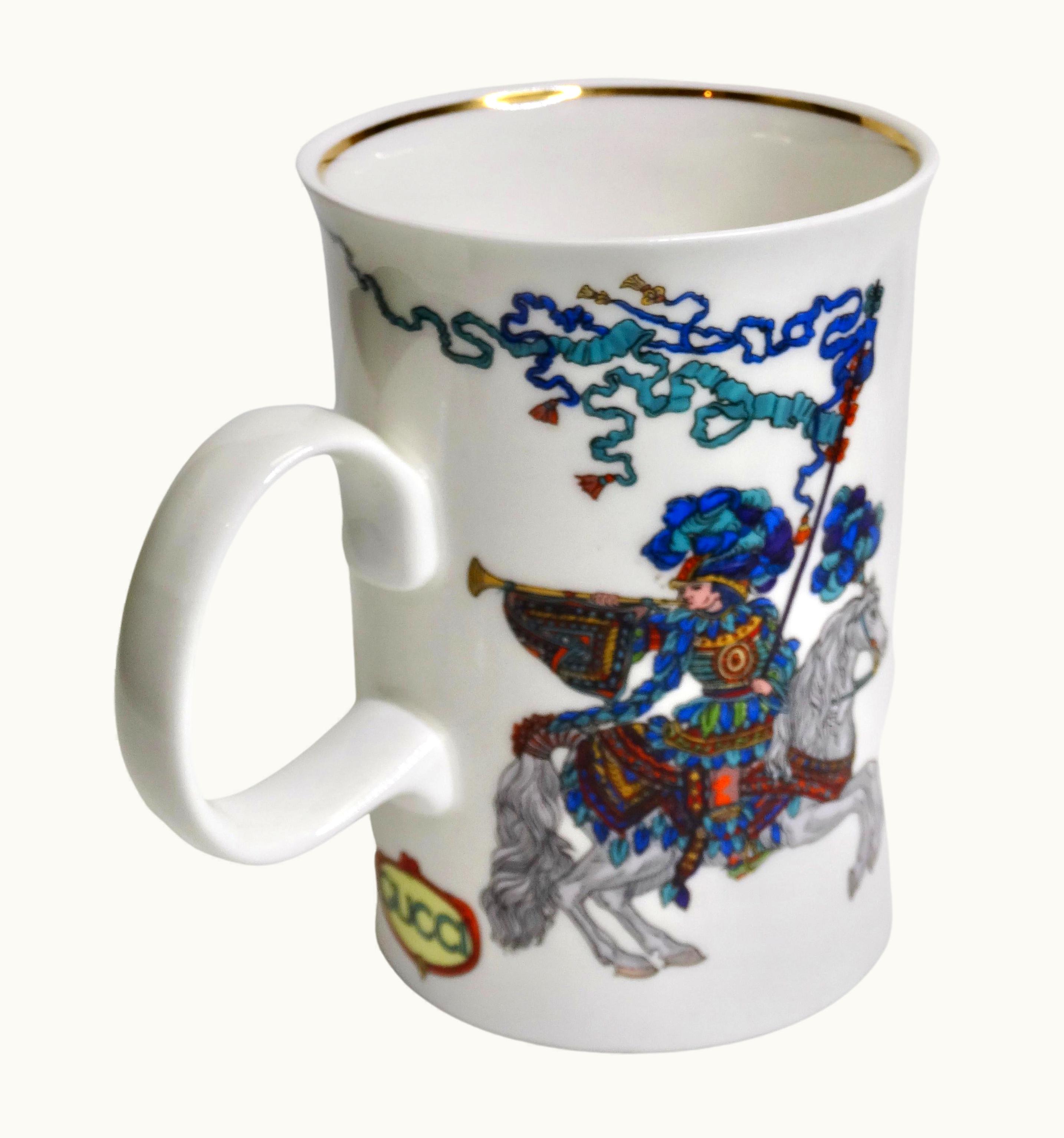 Gucci Vintage Fine Bone China Knight Mug