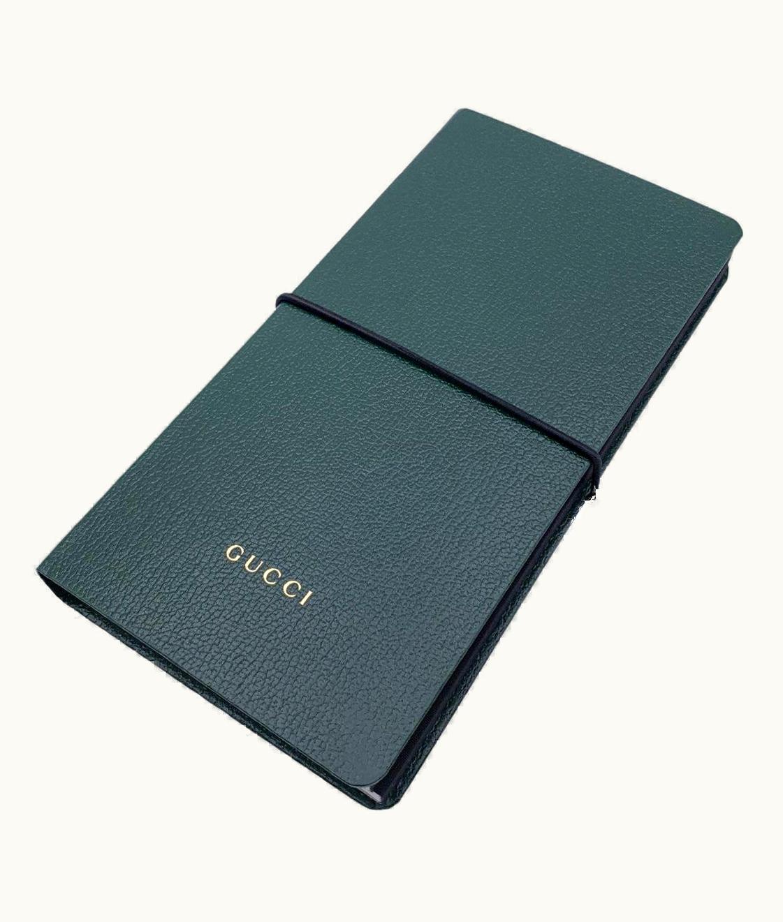 Gucci Green Notebook With Accordion Card Holder 2010-2019 Edition