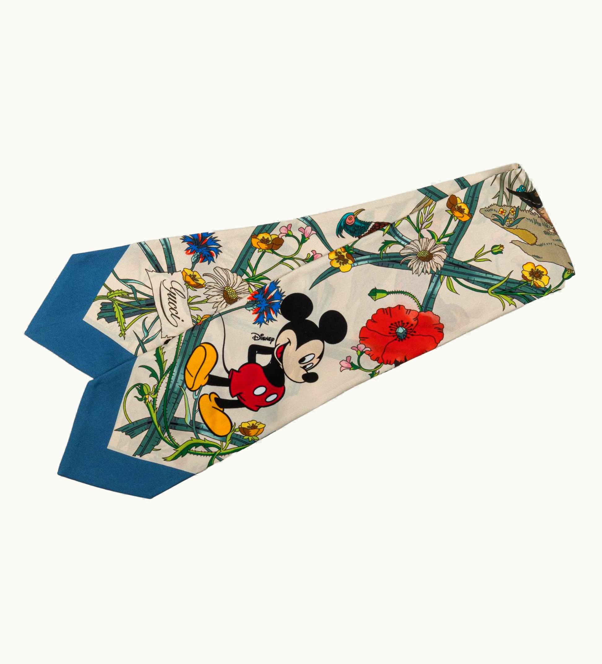 Gucci Disney Flora Silk Ascot