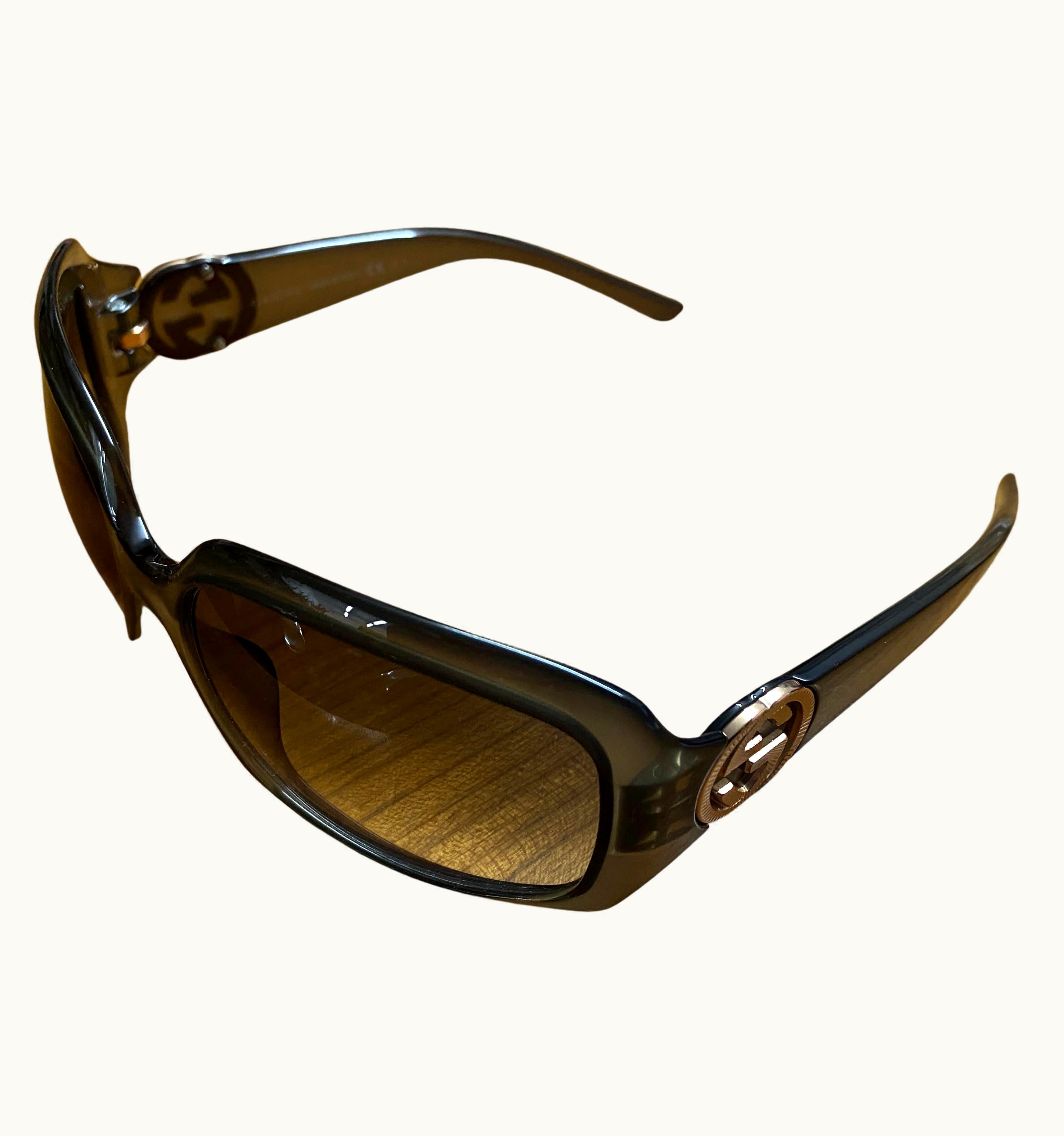 Gucci 1990s Vintage Oversized Italian Sunglasses By Gucci