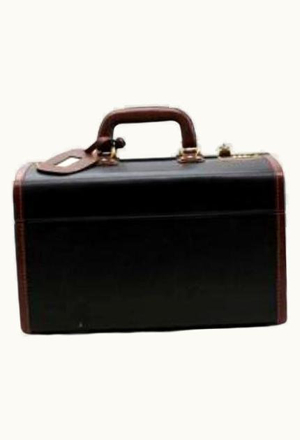 Gucci Vintage Black & Tan Leather Vanity Box UZ0572509