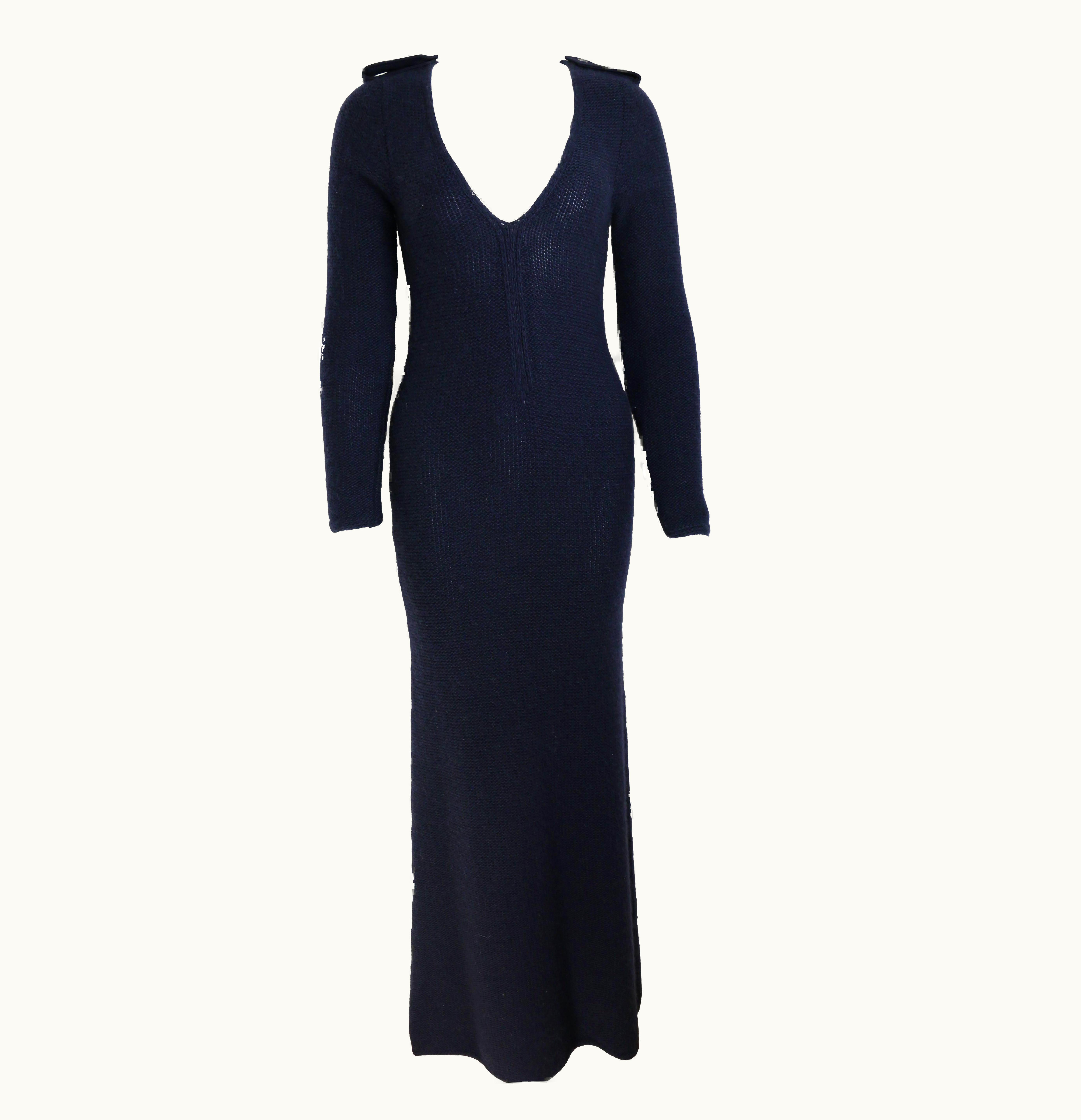 Gucci Tom Ford For Gucci Navy Maxi Dress